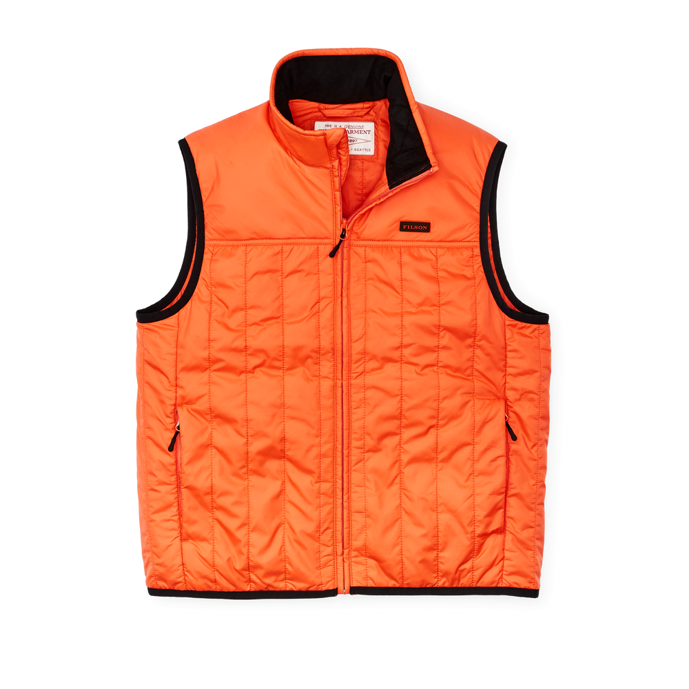 Front-facing image of the Filson Ultralight Vest - Flame