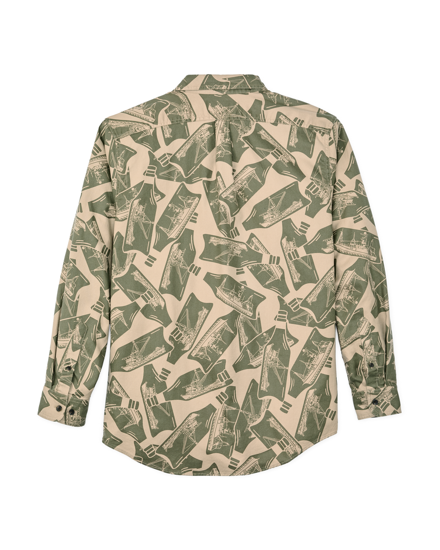 Alternate view of the Filson Lightweight Alaskan Guide Shirt - Khaki / Print