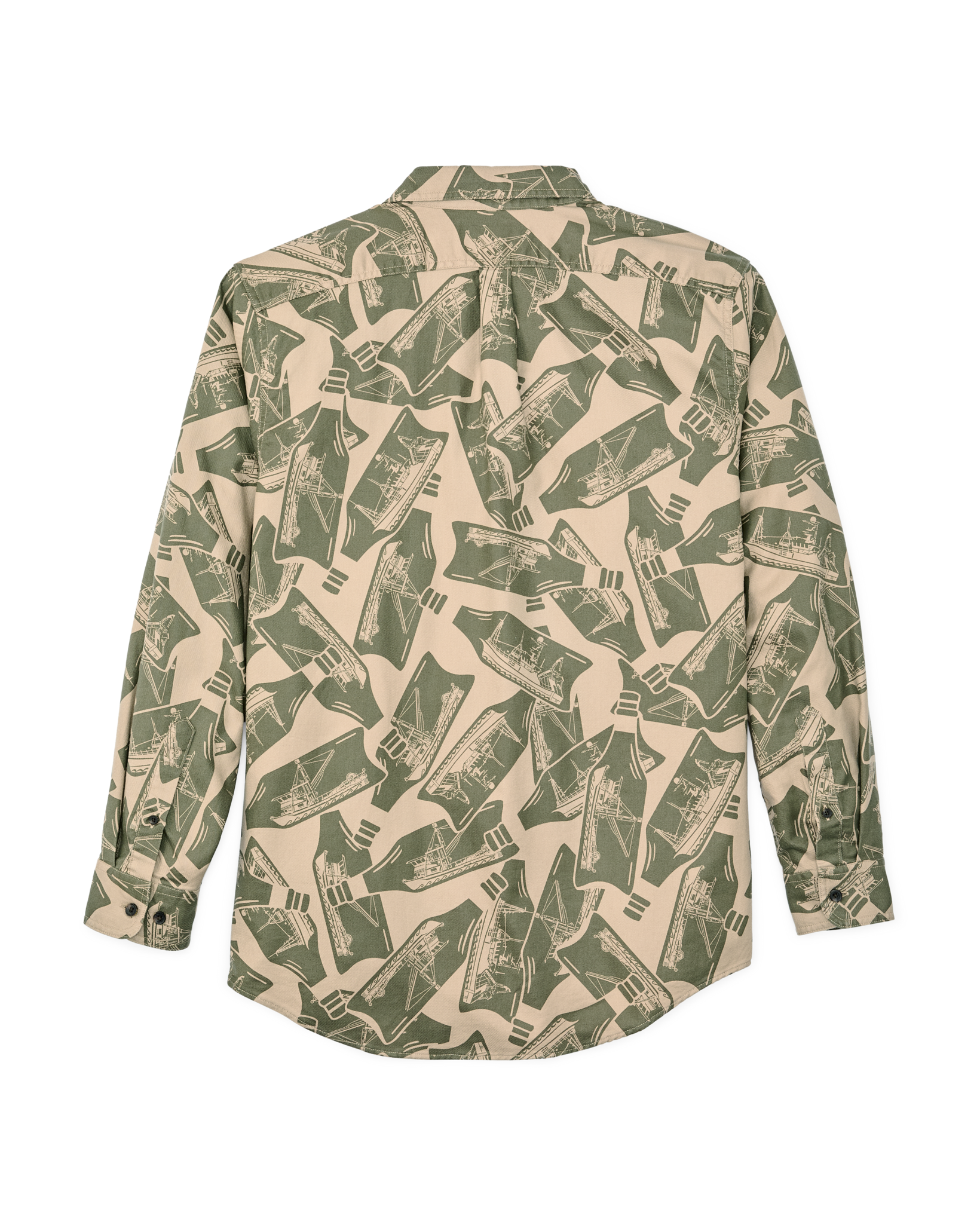 Alternate view of the Filson Lightweight Alaskan Guide Shirt - Khaki / Print