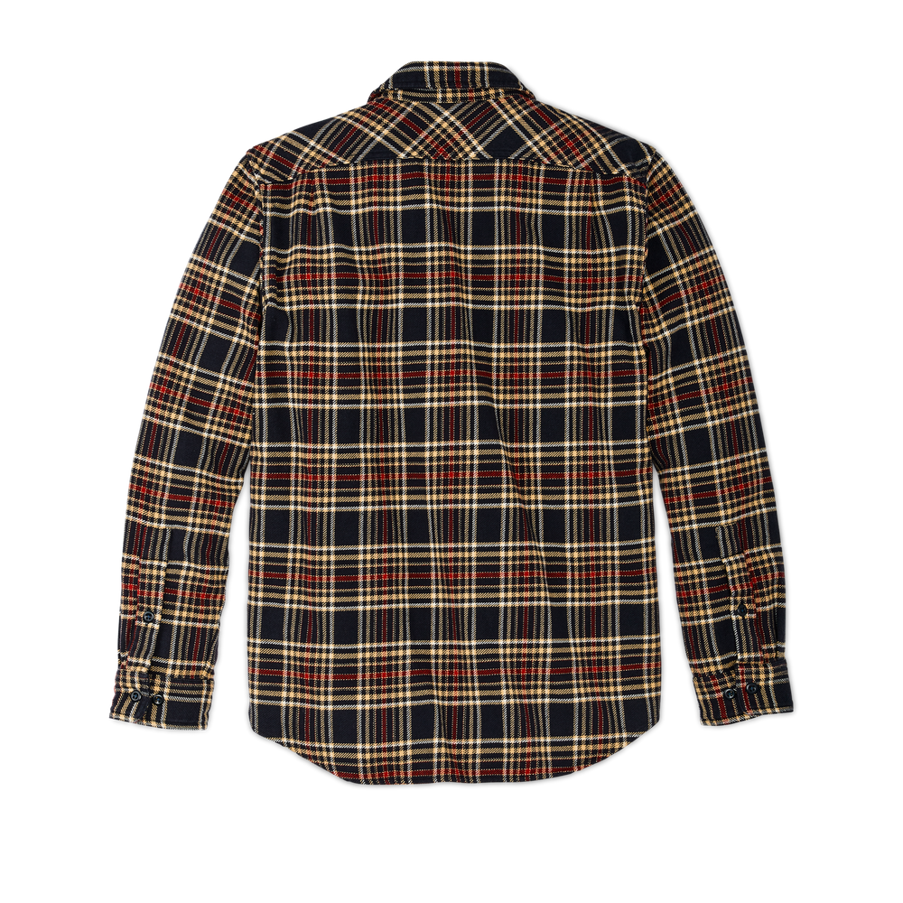 Alternate view of the Filson Vintage Flannel Work Shirt - Navy Ivory Red