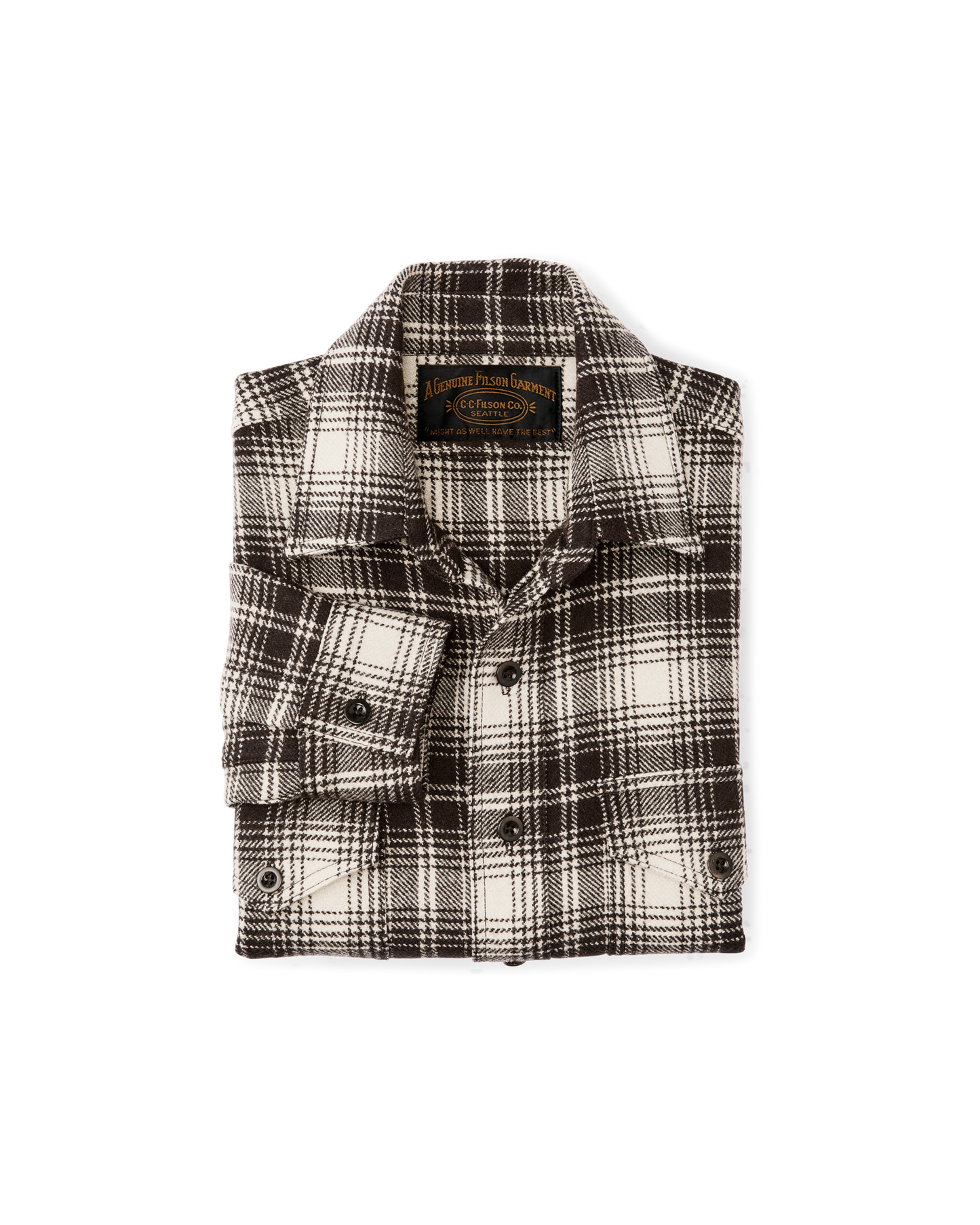 1922 Archive Wool Shirt - Cream / Dark Brown Plaid
