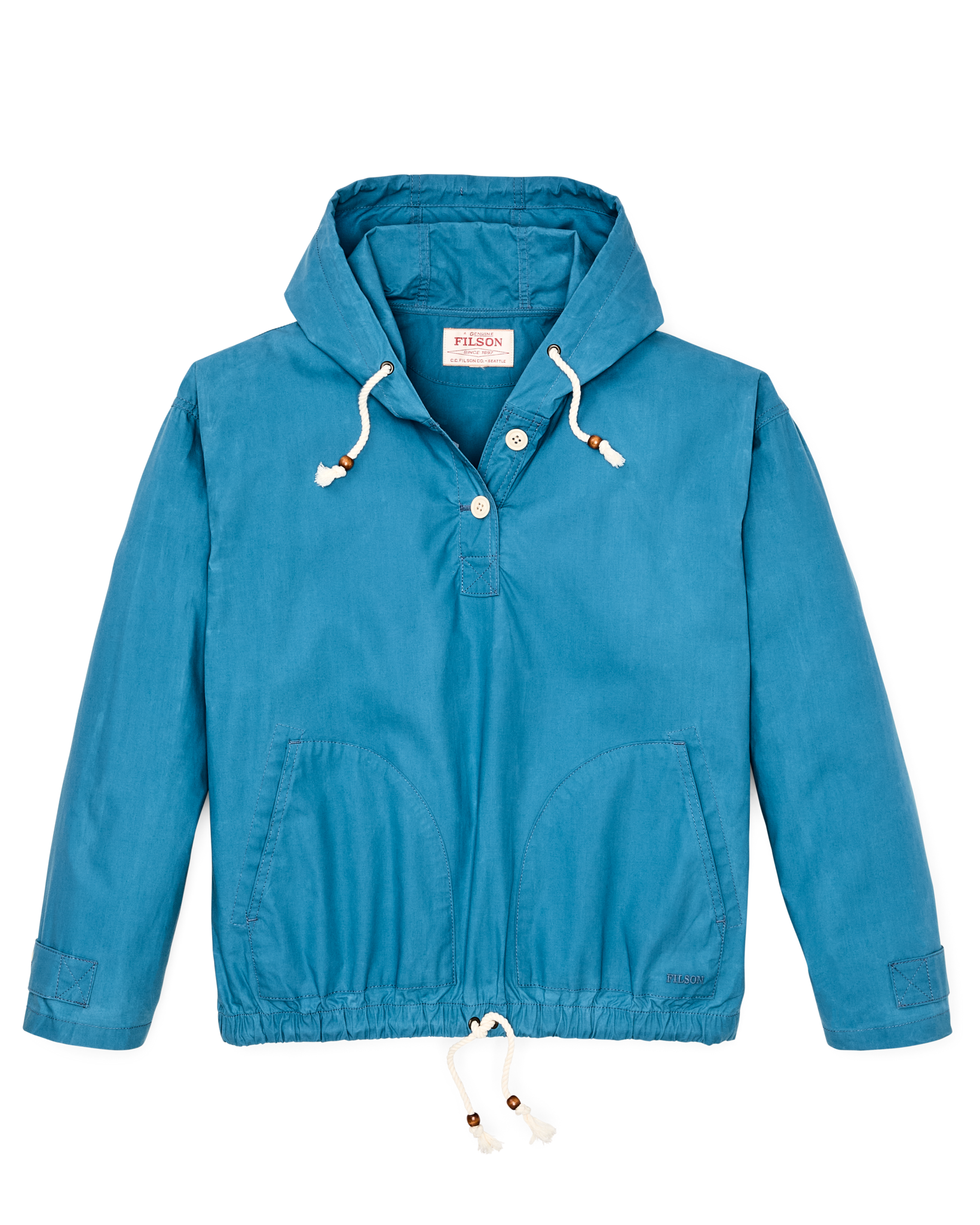 Women's Dry Wax Hooded Popover - Marine Blue
