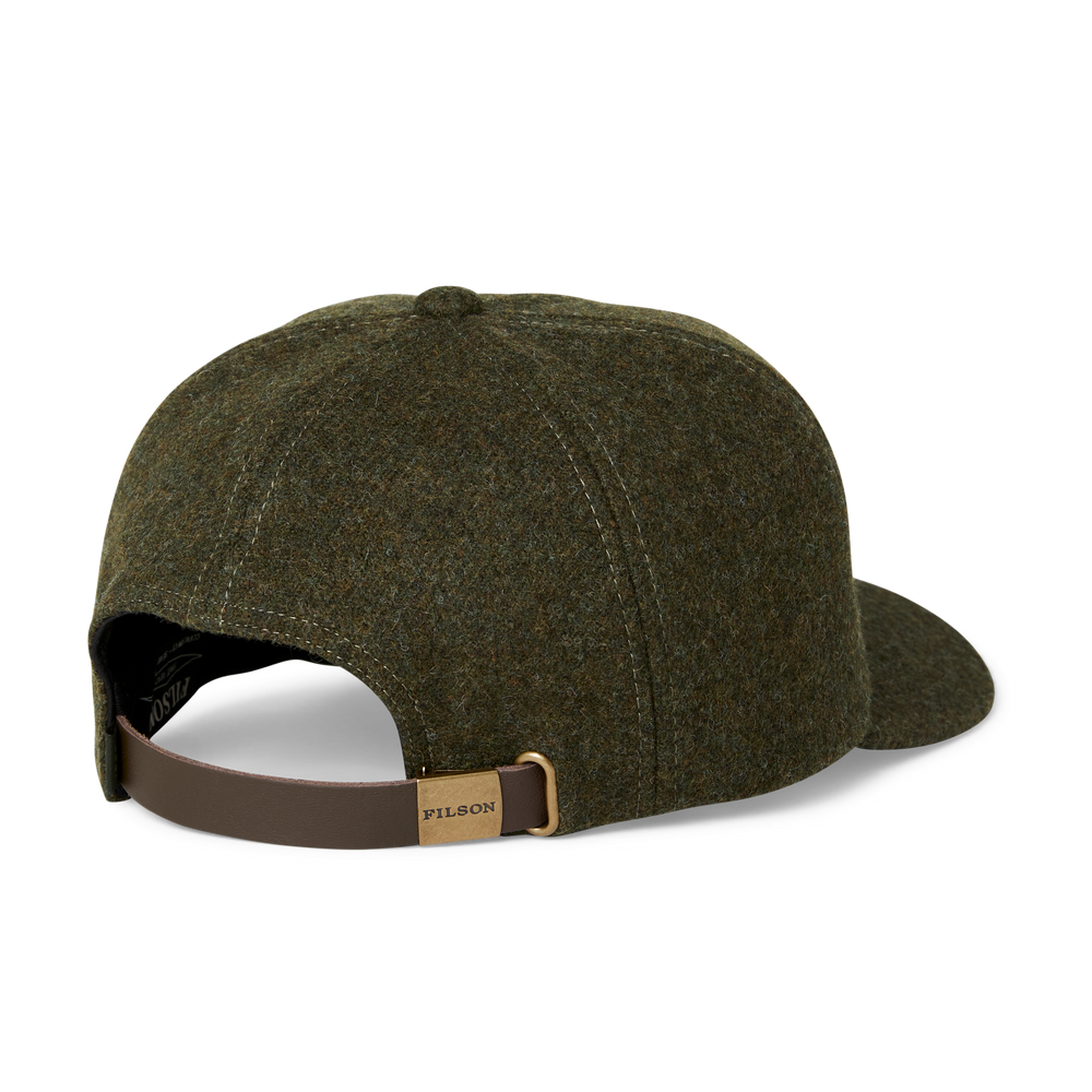 Alternate view of the Filson Mackinaw Wool Forester Cap - Forest Green