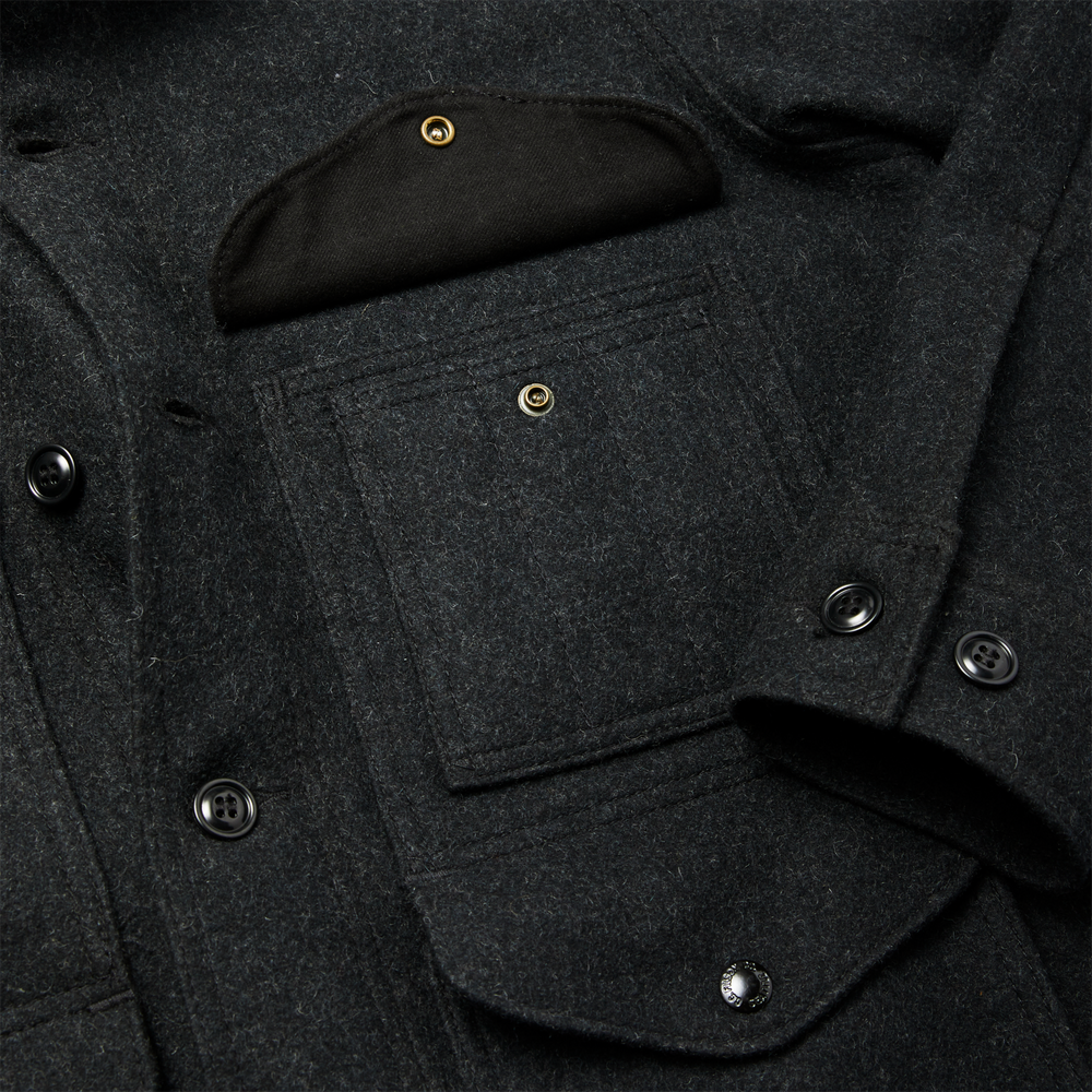 Alternate view of the Filson Mackinaw Wool Cruiser Jacket - Charcoal / Solid