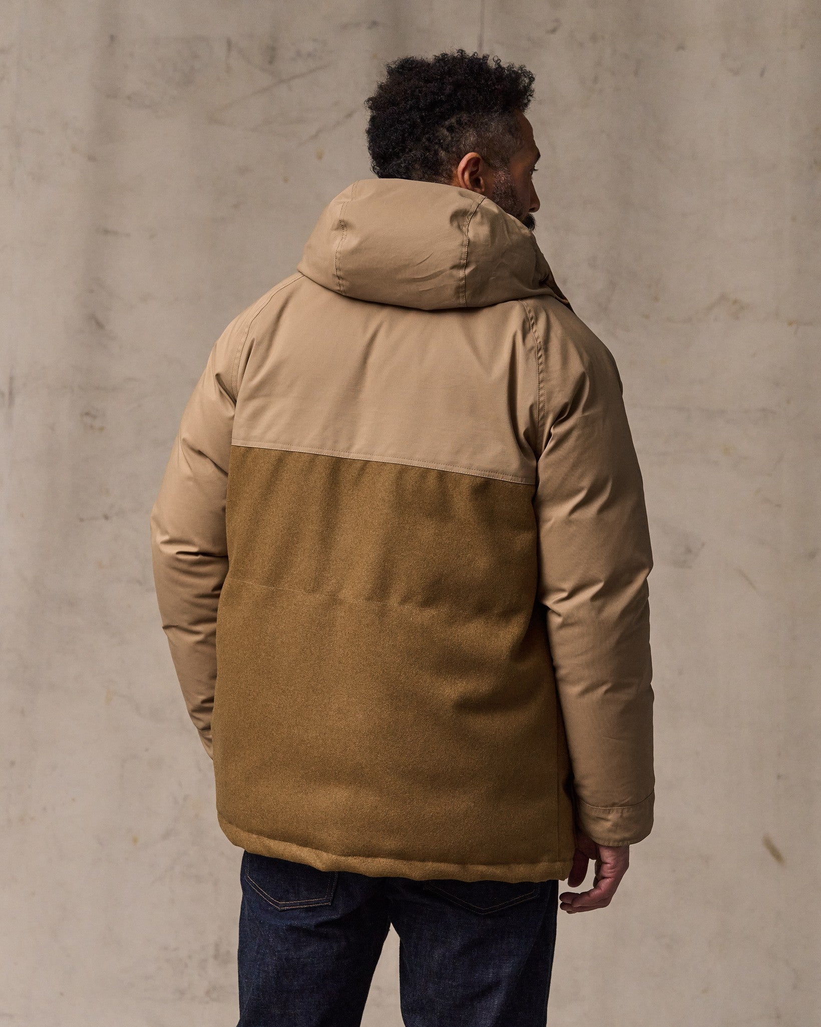 Filson X Crescent Down Works Parka - Dark Tan / Tan | Filson
