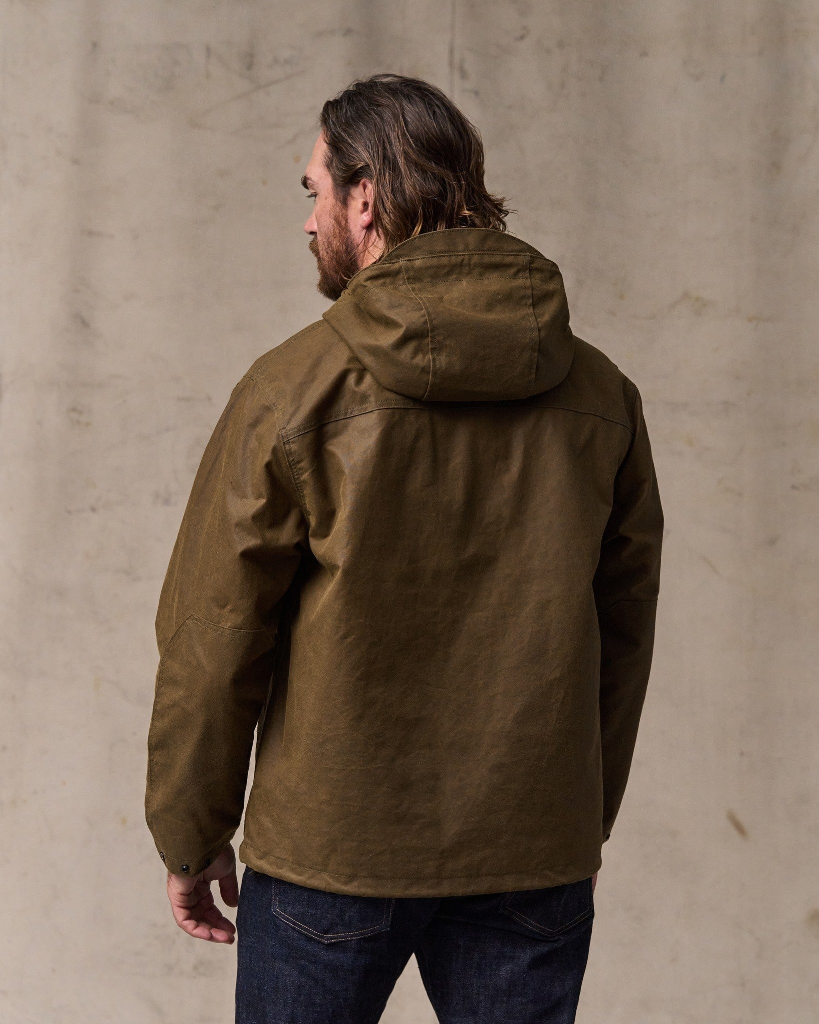 Shelter Cloth Waxed Anorak - Dark Tan | Filson