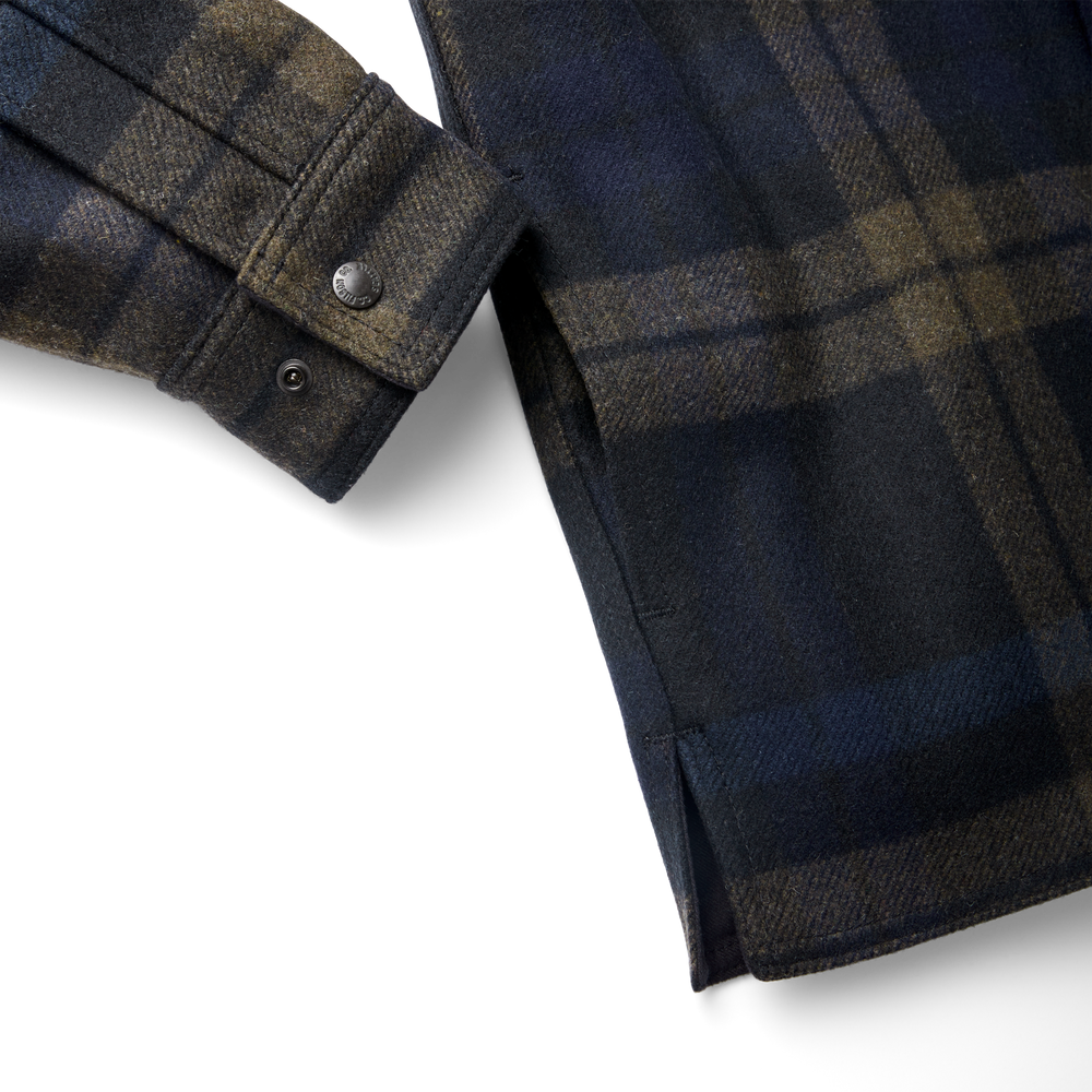 Alternate view of the Filson Mackinaw Wool Jac-shirt - Black / Olive / Navy