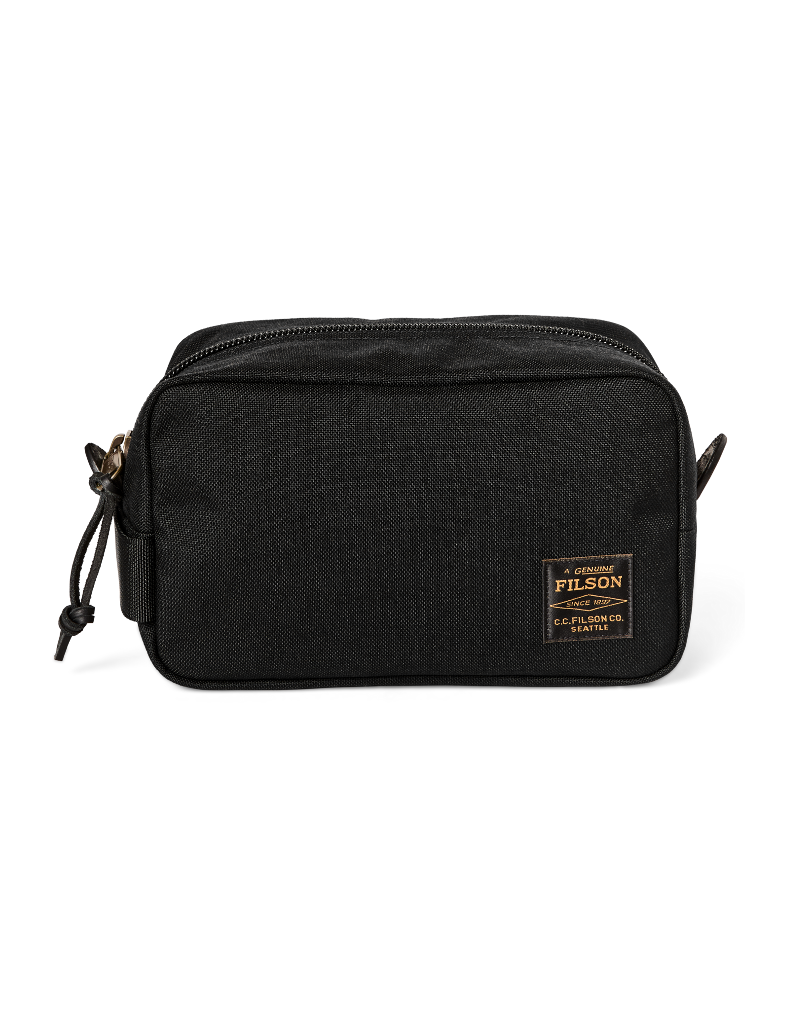Front-facing image of the Filson Dryden Travel Pack - Black