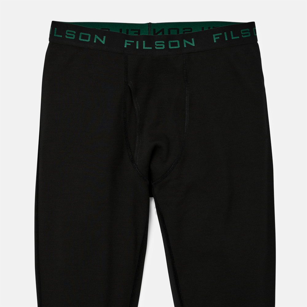 Alternate view of the Filson 400g Merino Wool Bottoms - Black