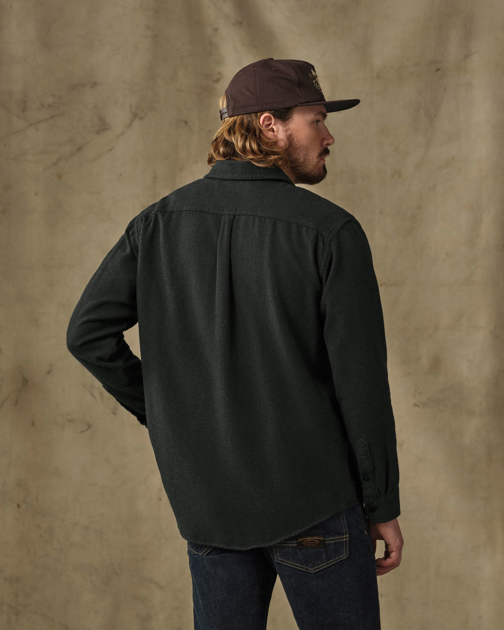 Rustic Flannel Shirt - Dark Moss Heather