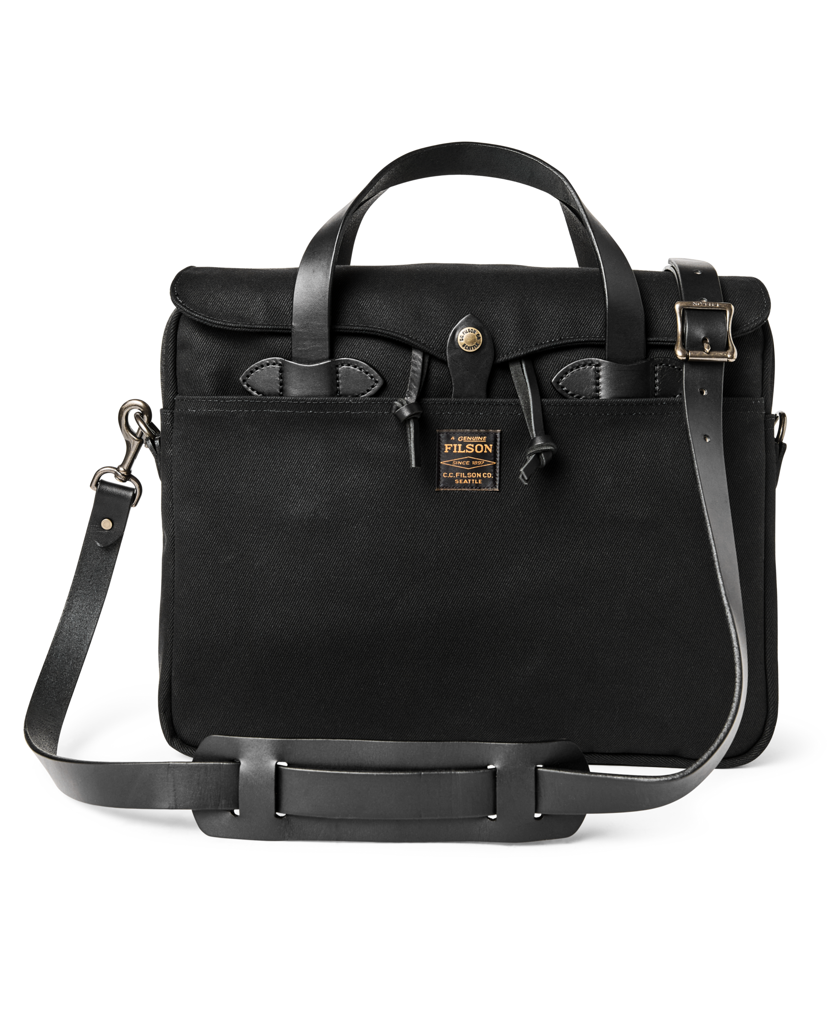 Rugged Twill Original Briefcase - Black | Filson Rugged Twill Original Briefcase - Black | Filson