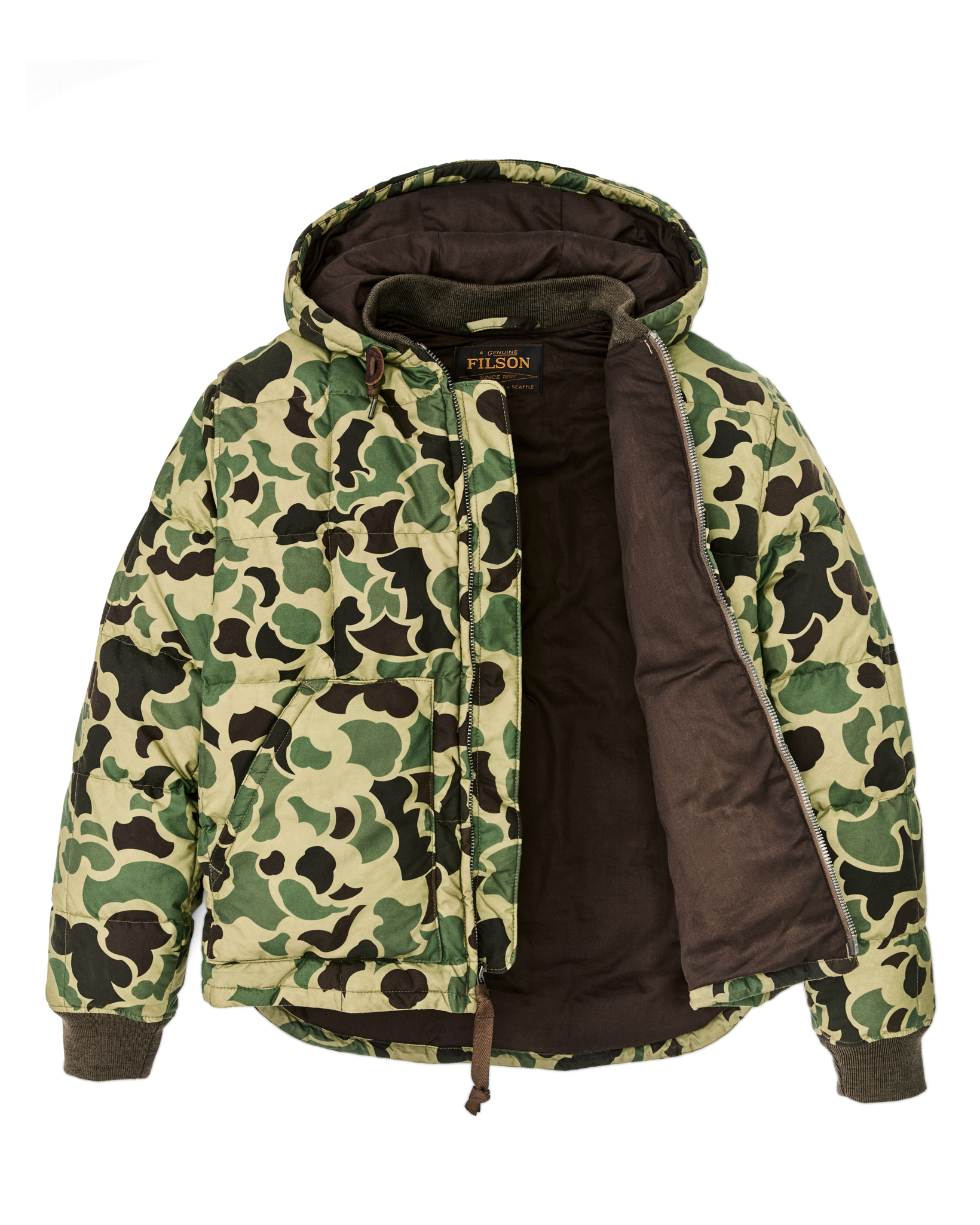 Waxed Down Jacket - Tundra Shrub Camo | Filson Waxed Down Jacket - Tundra Shrub Camo | Filson