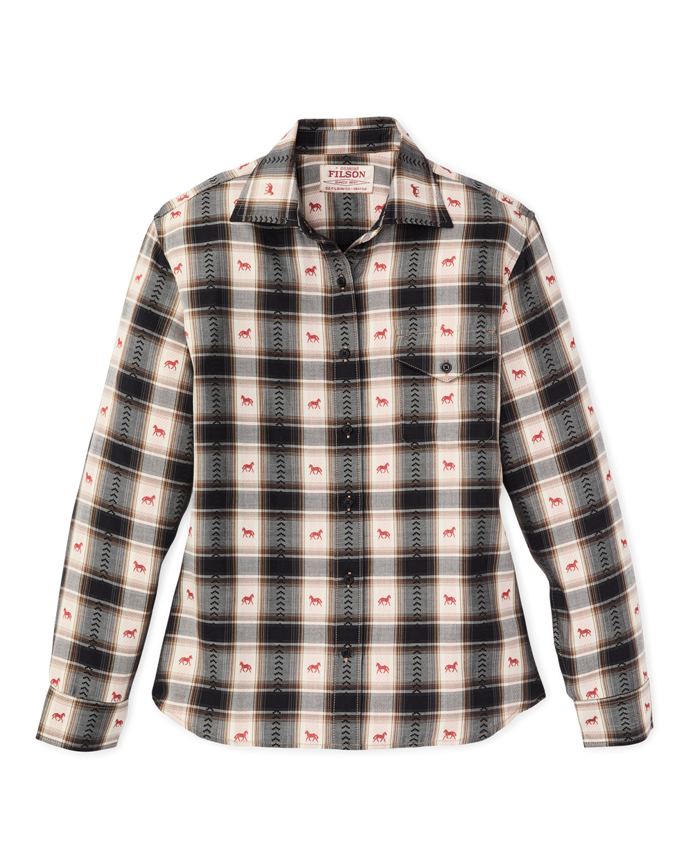 Women's Ranch Shirt - Cream Print