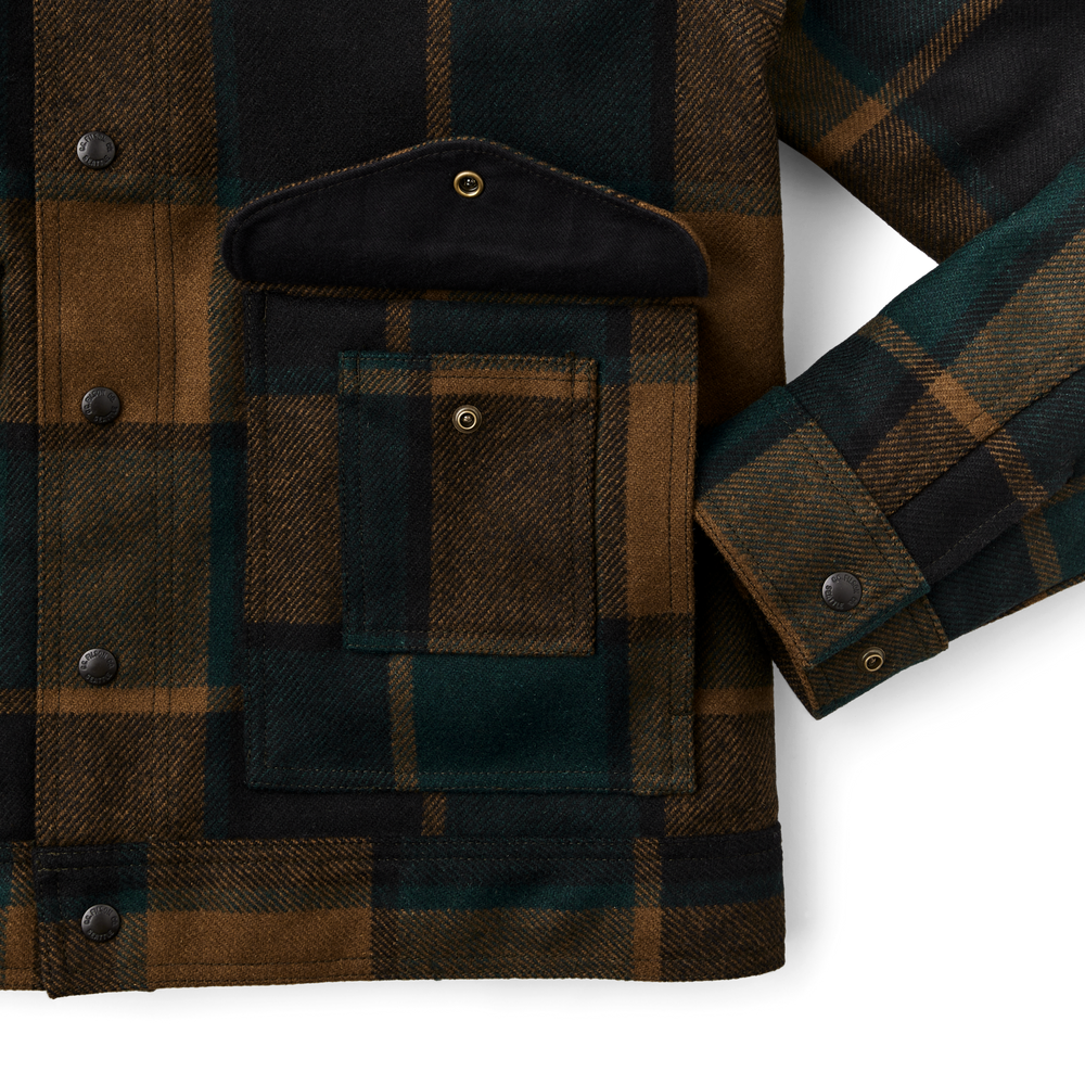Alternate view of the Filson Mackinaw Wool Work Jacket - Pine Black Plaid