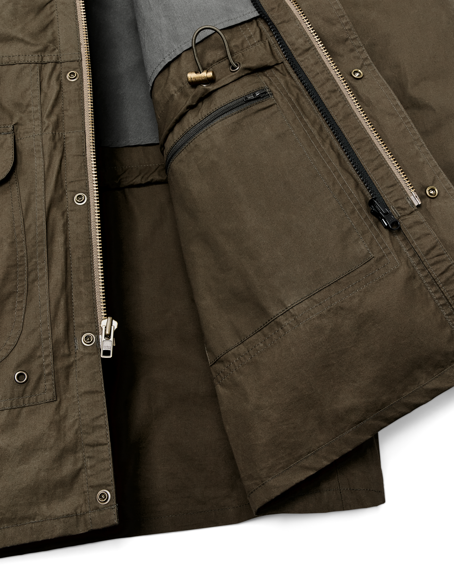 Alternate view of the Filson Dry Wax Omak Coat - Burnt Olive
