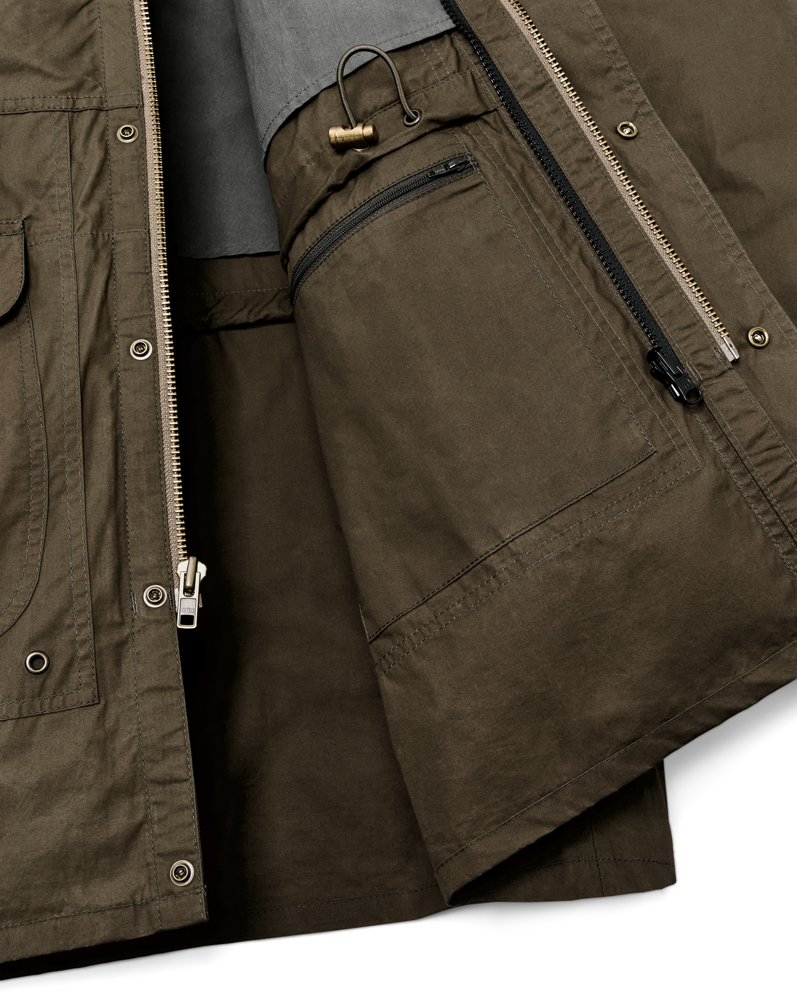 Alternate view of the Filson Dry Wax Omak Coat - Burnt Olive