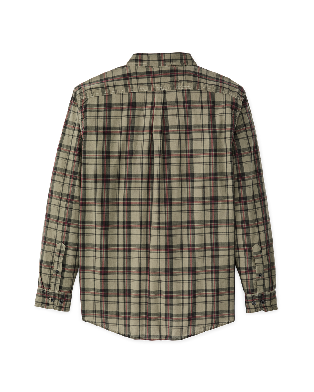 Madras Button-Down Shirt - Olive / Gravel Plaid