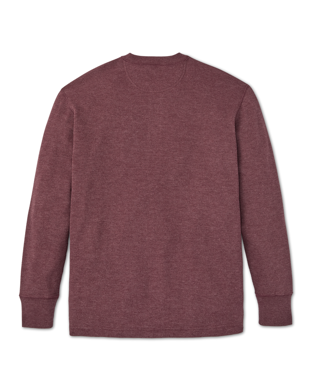 Waffle Knit Henley - Dark Port Heather
