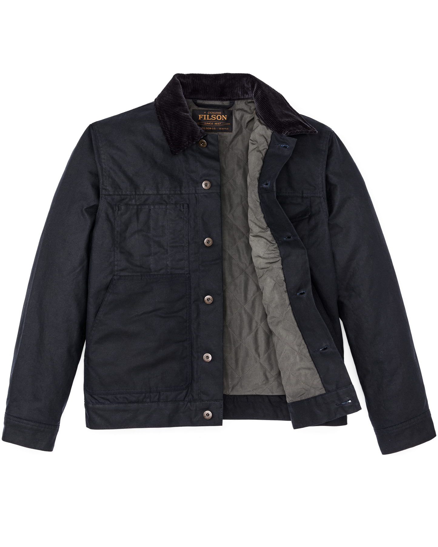 Alternate view of the Filson Insulated Short Cruiser Jacket - Harbor Blue