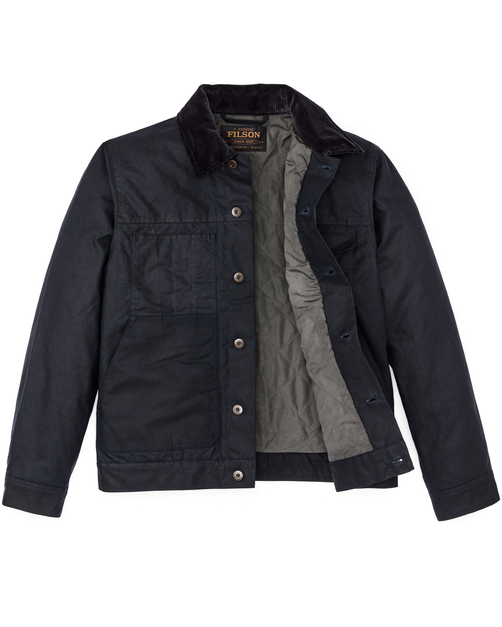 Alternate view of the Filson Insulated Short Cruiser Jacket - Harbor Blue