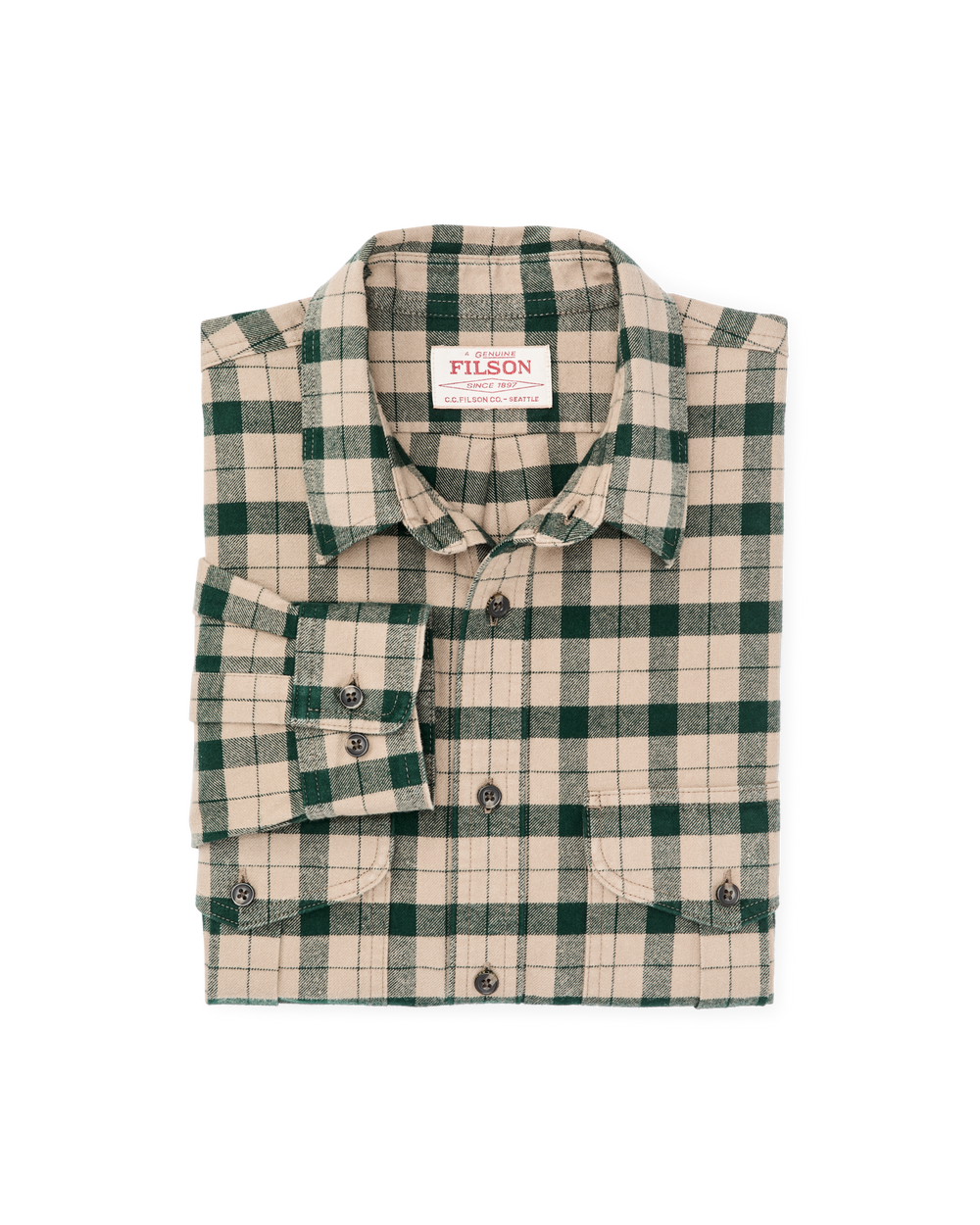 Alaskan Guide Shirt - Oatmeal / Pine Plaid