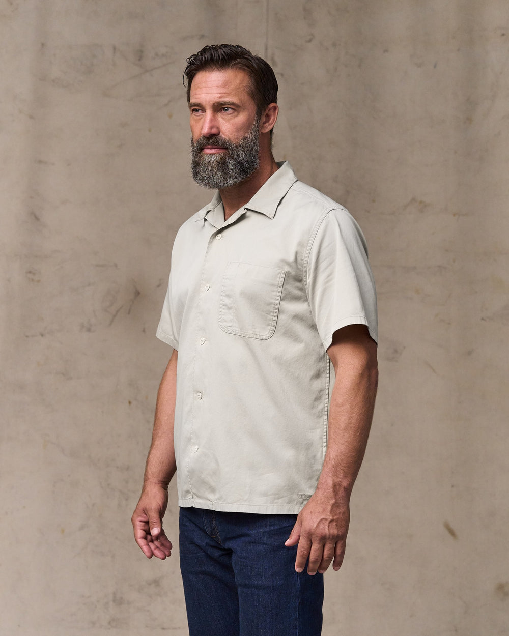 Short Sleeve 4.5-oz. Twill Shirt - Gray Sky
