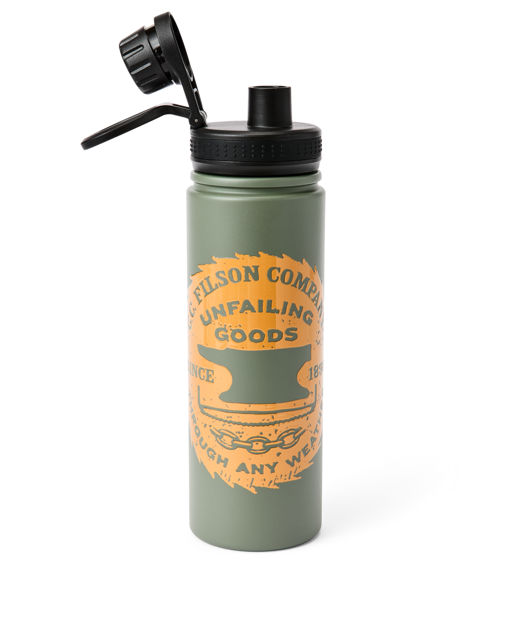 Saw Graphic Insulated Water Bottle - Green