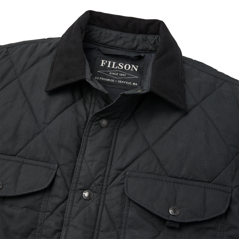 Alternate view of the Filson Hyder Quilted Jac-shirt - Black