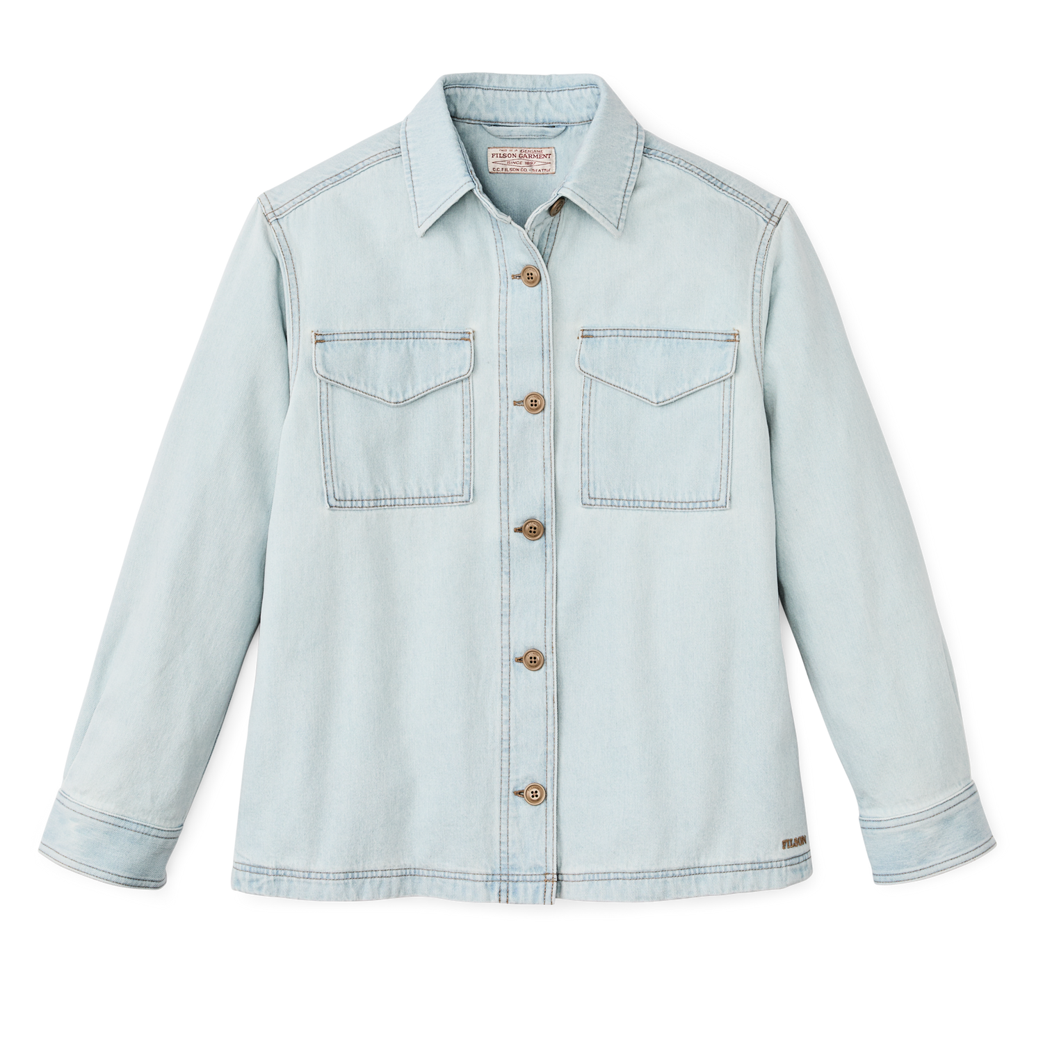 Women's 9-oz. Denim Jac-shirt - Sun Bleach