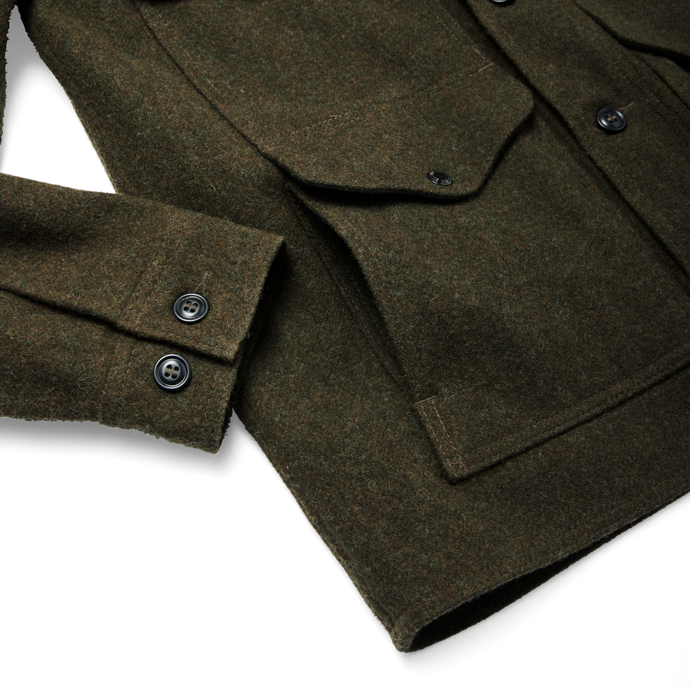 Alternate view of the Filson Mackinaw Wool Cruiser Jacket - Extra Long - Forest Green