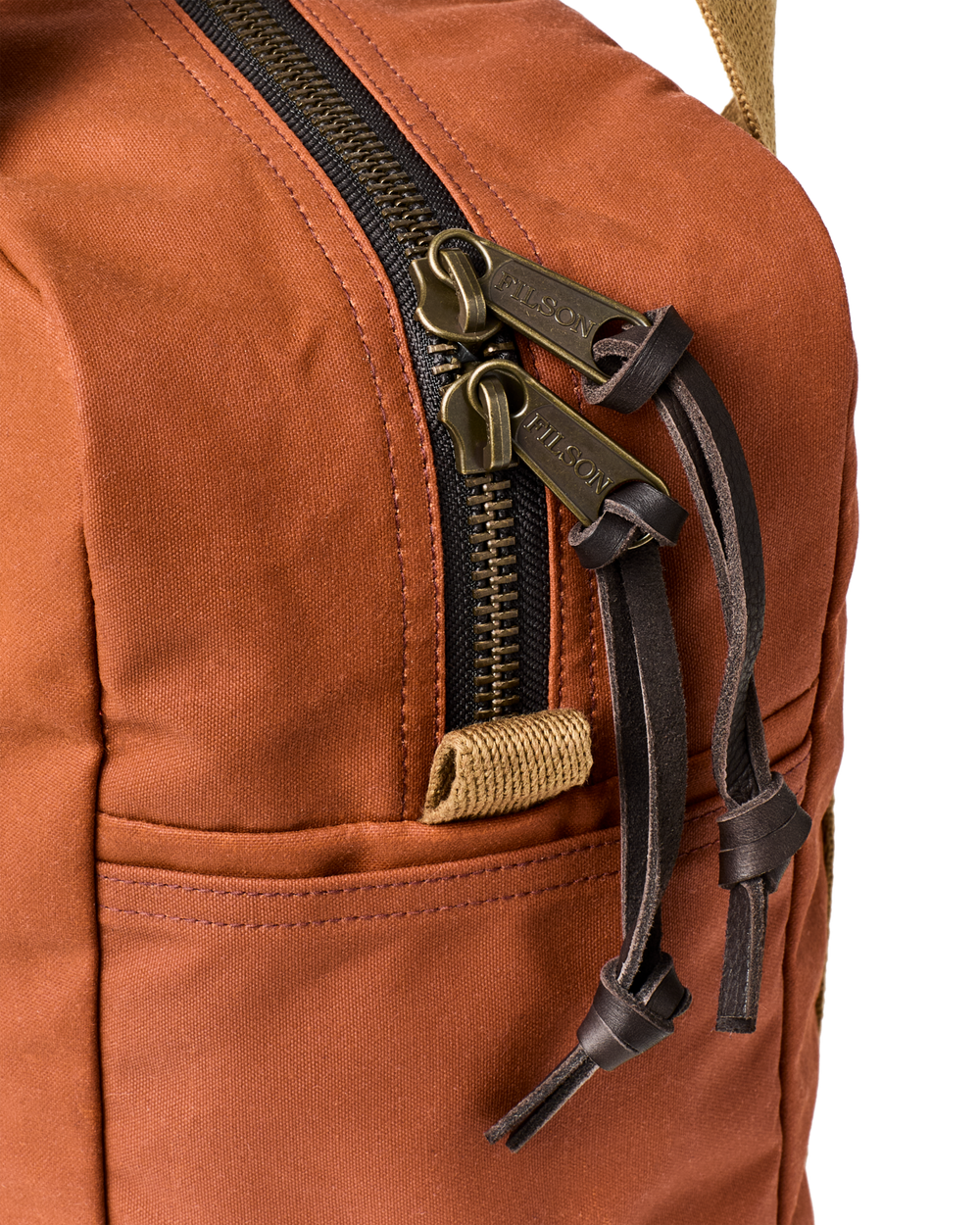 Tin Cloth Zipper Tote Bag - Rust