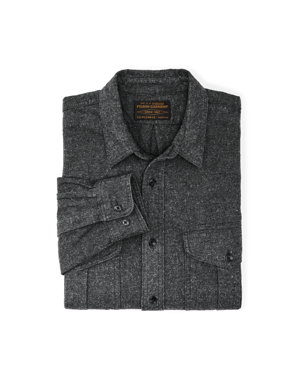 Alternate view of the Filson Alaskan Guide Shirt - Dark Heather Gray