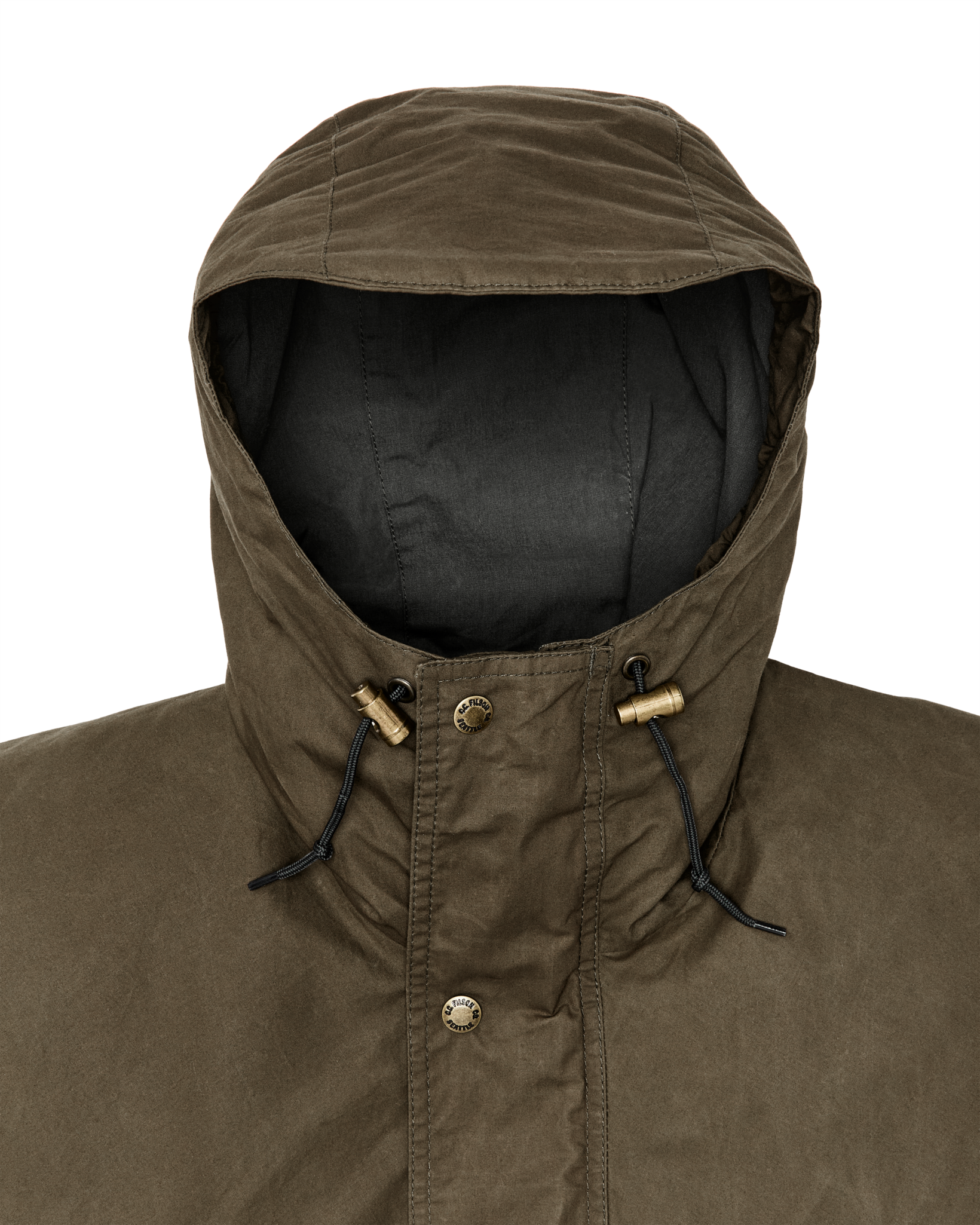 Alternate view of the Filson Dry Wax Omak Coat - Burnt Olive
