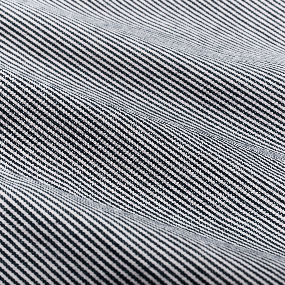 Alternate view of the Filson Short Sleeve Mechanic Shirt - Navy/ Gray Hickory Stripe
