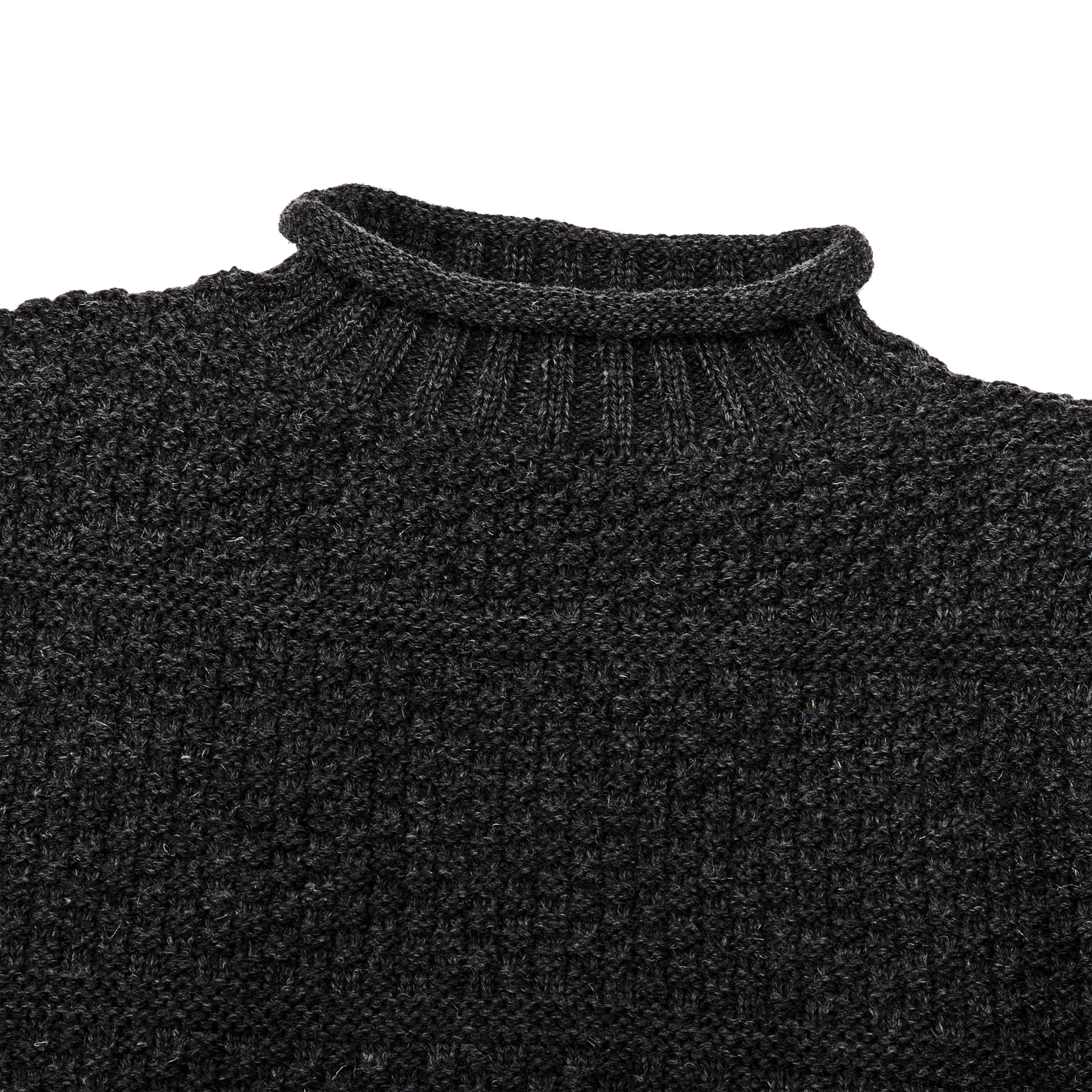 Wool Roll Neck Fisherman's Sweater | Filson