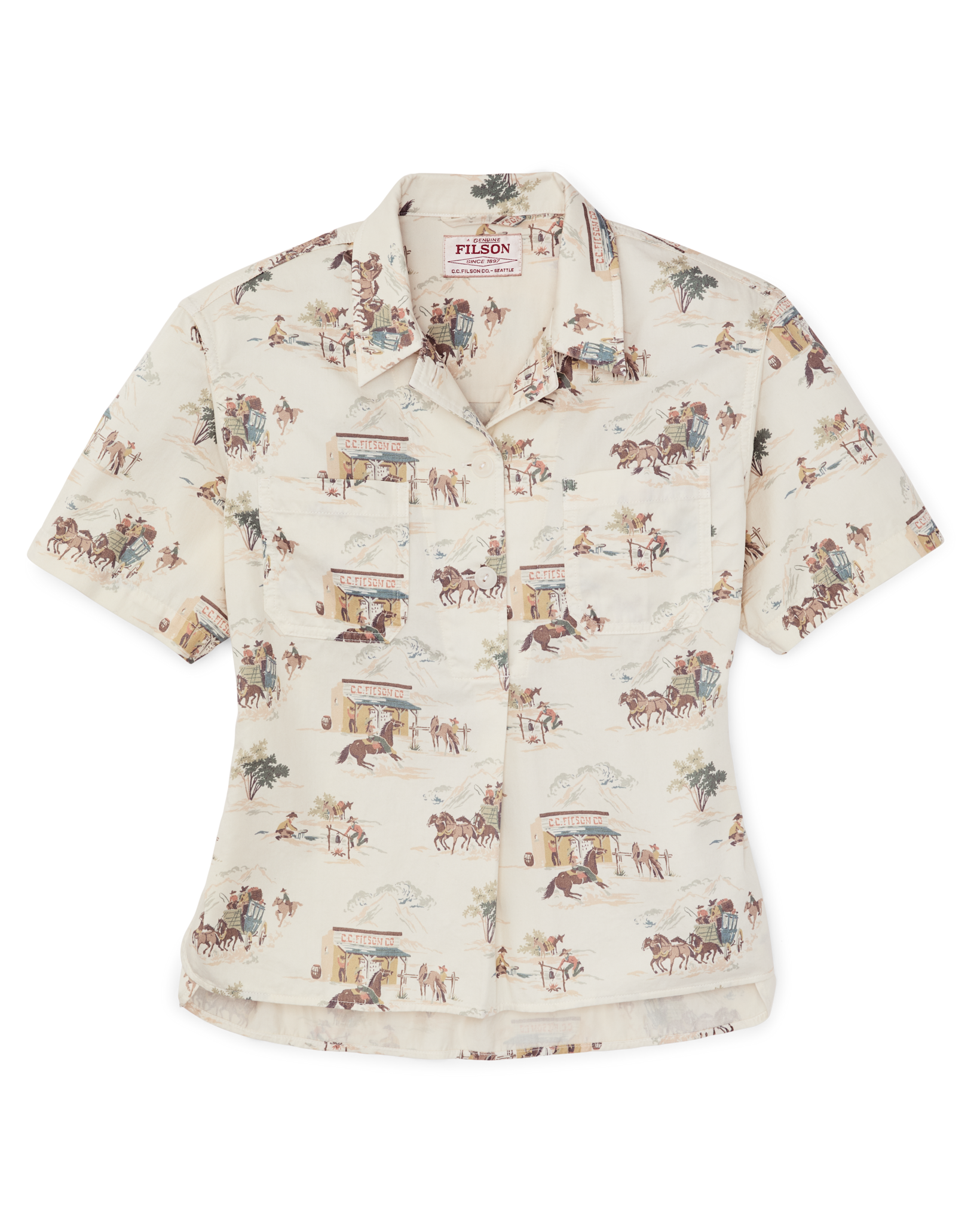 Women's Twill Popover Shirt - Desert Natural Print