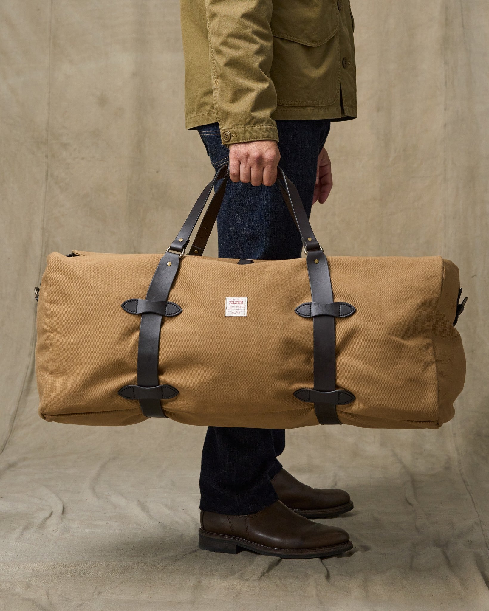 未使用級✨FILSON RUGGED TWILL DUFFLE BAGタン Large Rugged Twill Duffle Bag | Filson