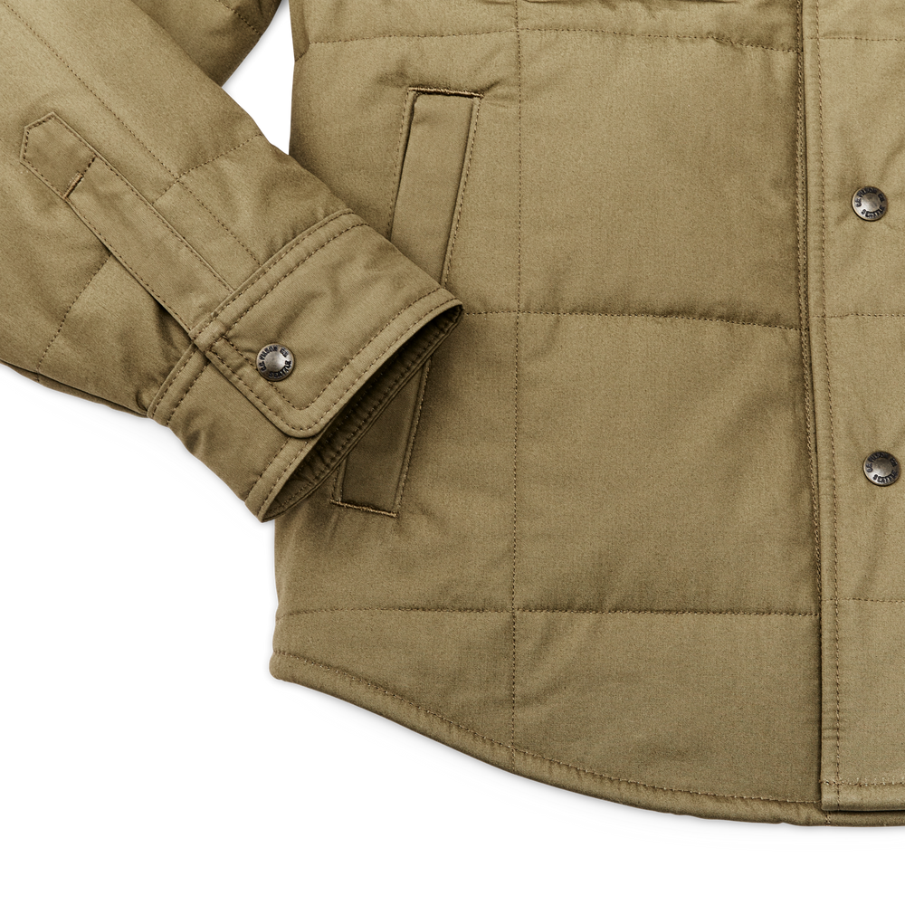 Alternate view of the Filson Cover Cloth Quilted Jac-shirt - Olive Drab