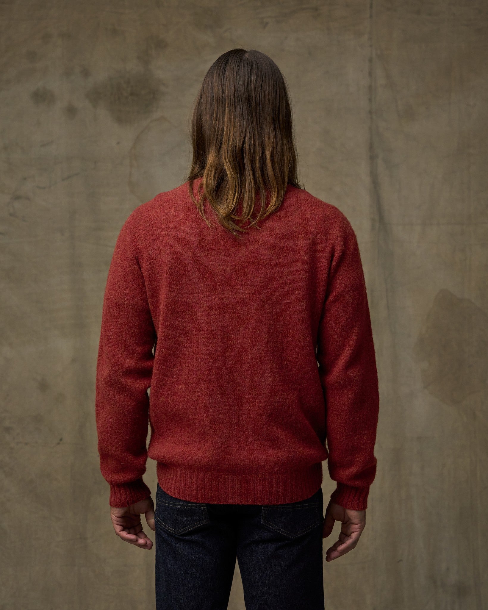 Shetland 5-gauge Wool Sweater - Russet
