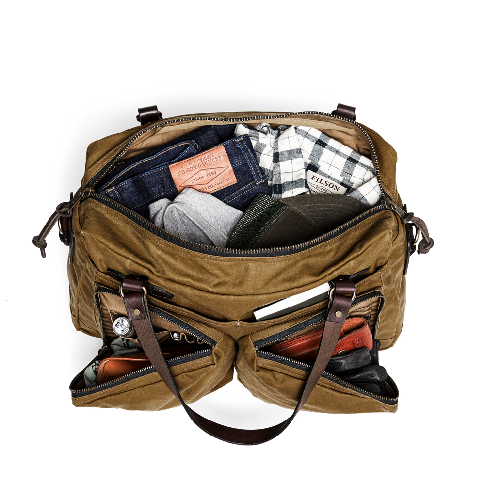 48 Hour Tin Cloth Duffle Bag - Dark Tan | Filson