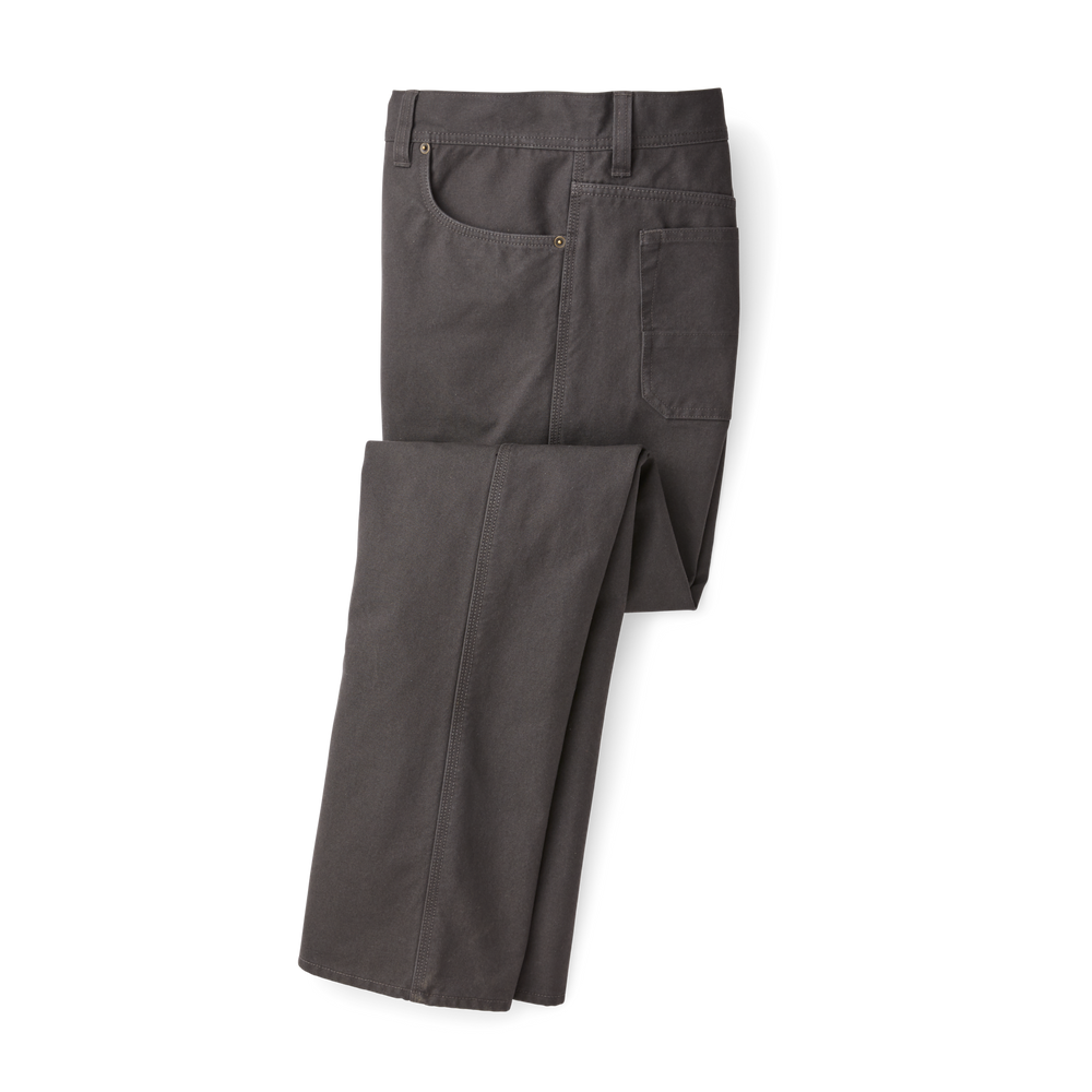 Alternate view of the Filson Flannel-lined Dry Tin Cloth Pants - Raven W/charcoal/black