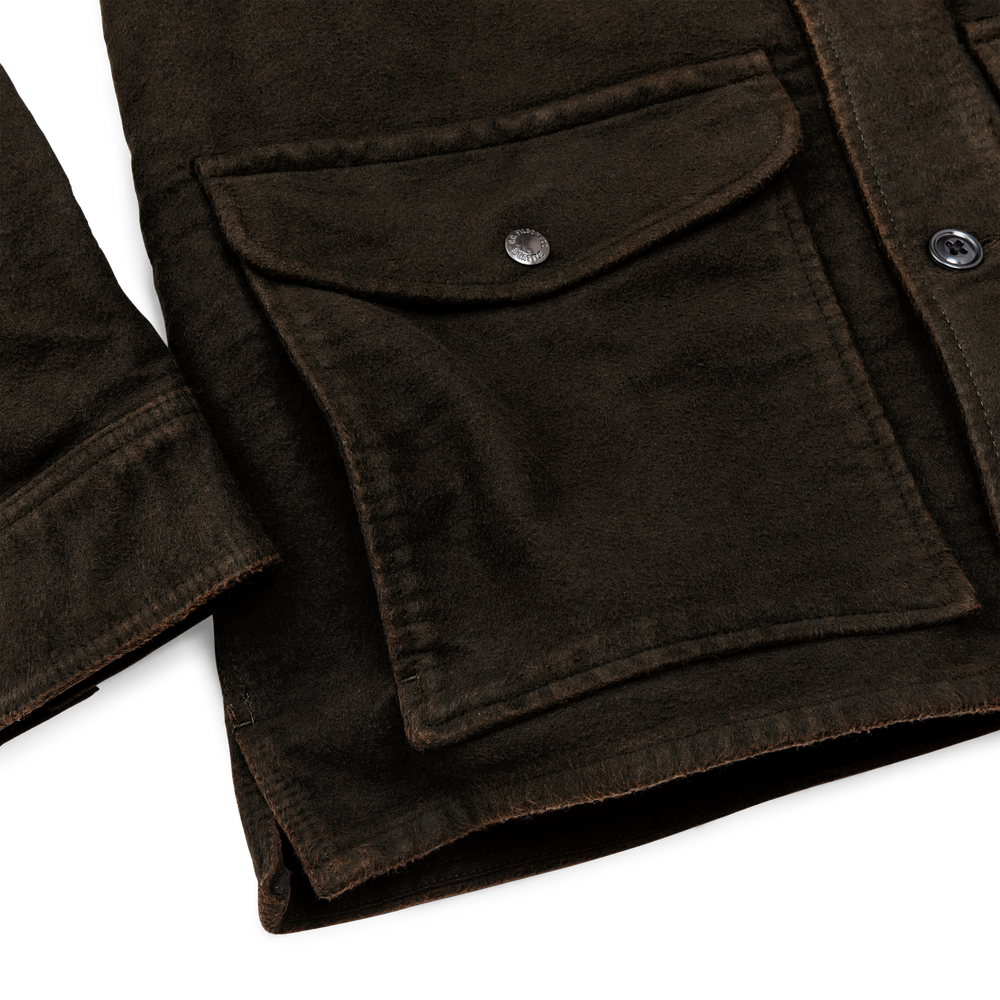 Alternate view of the Filson Vintage Wash Moleskin Work Coat - Siberian Brown