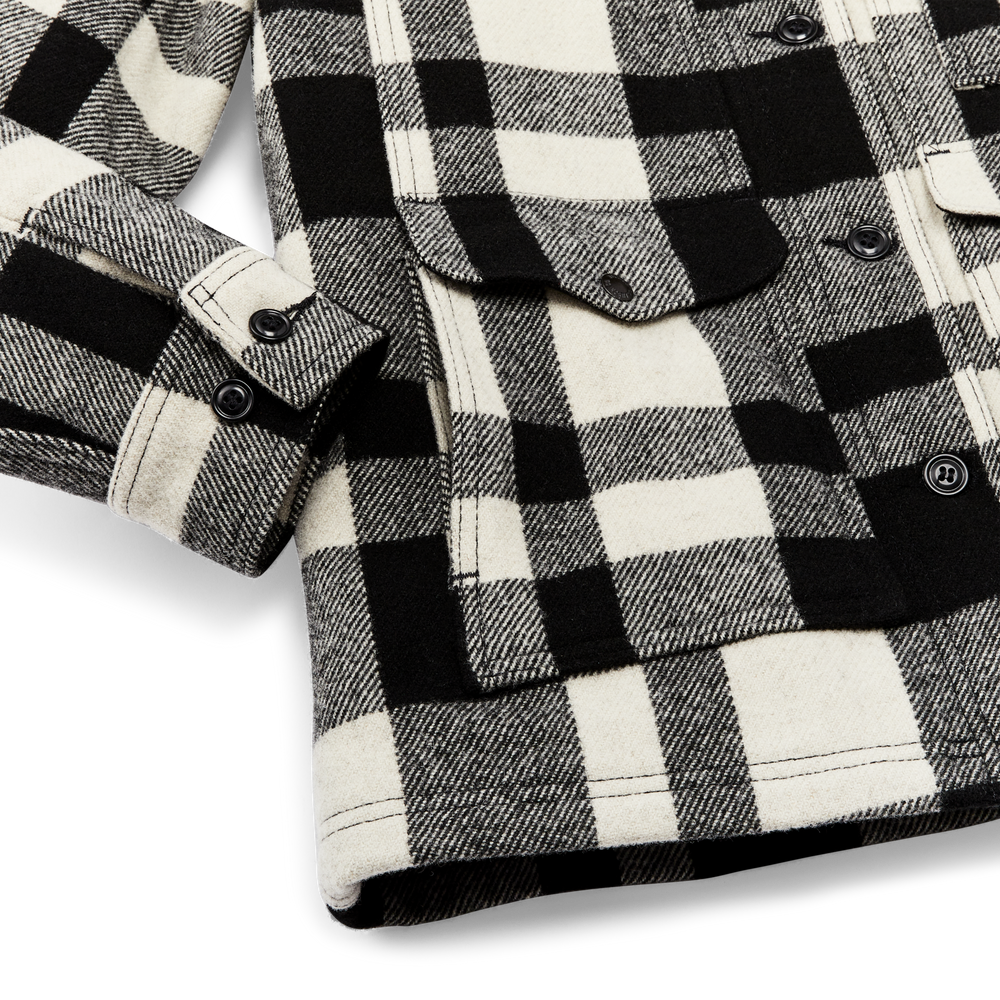 Alternate view of the Filson Women's Mackinaw Cruiser - Natural / Black Heritage Plaid