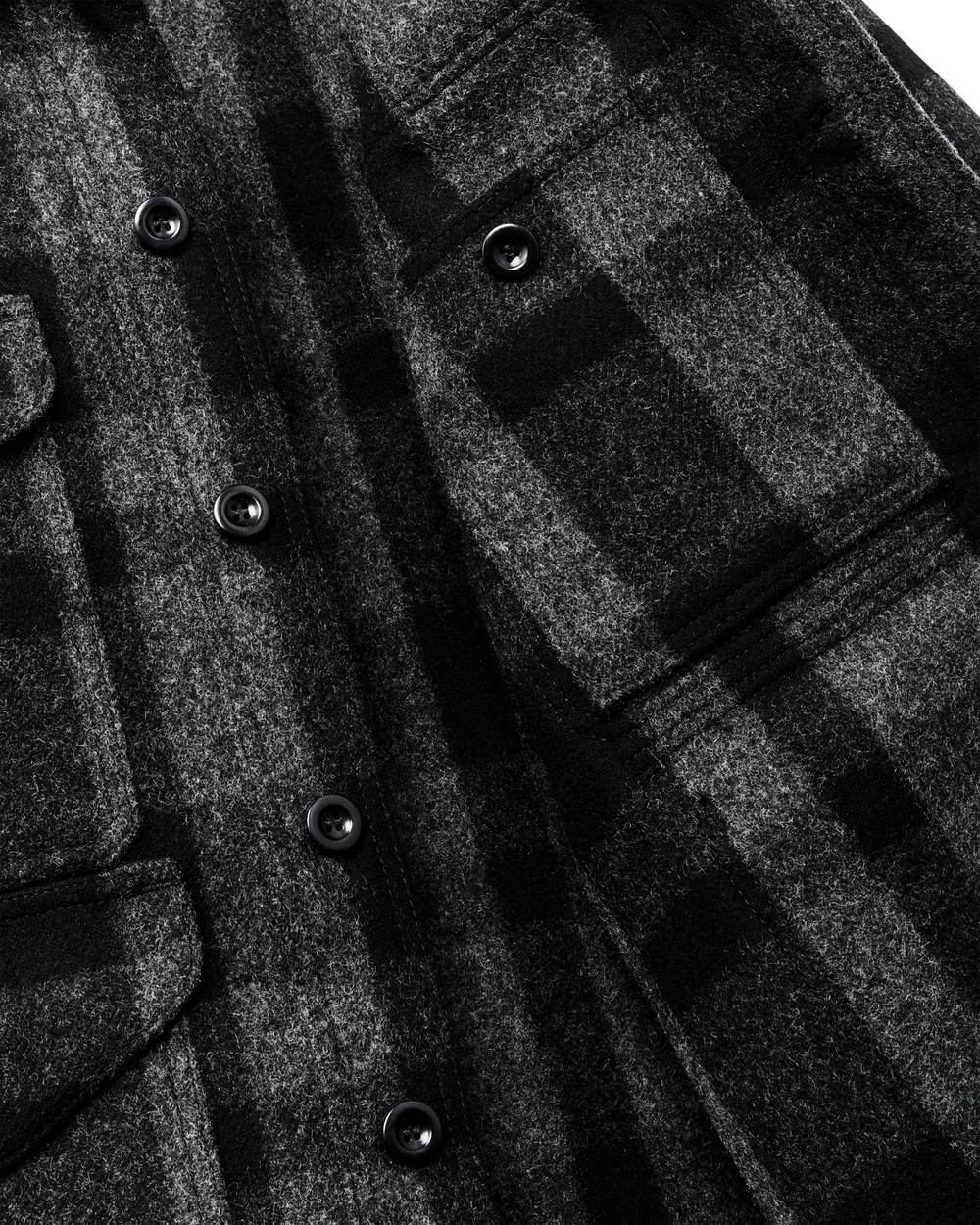 1940s Mackinaw Wool Cruiser Jacket - Charcoal / Black Heritage