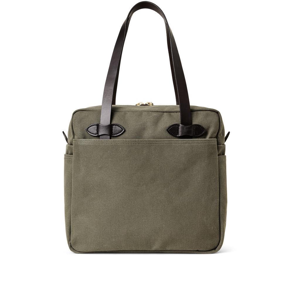 Filson Rugged Twill Zipper Tote Bag in Otter Green