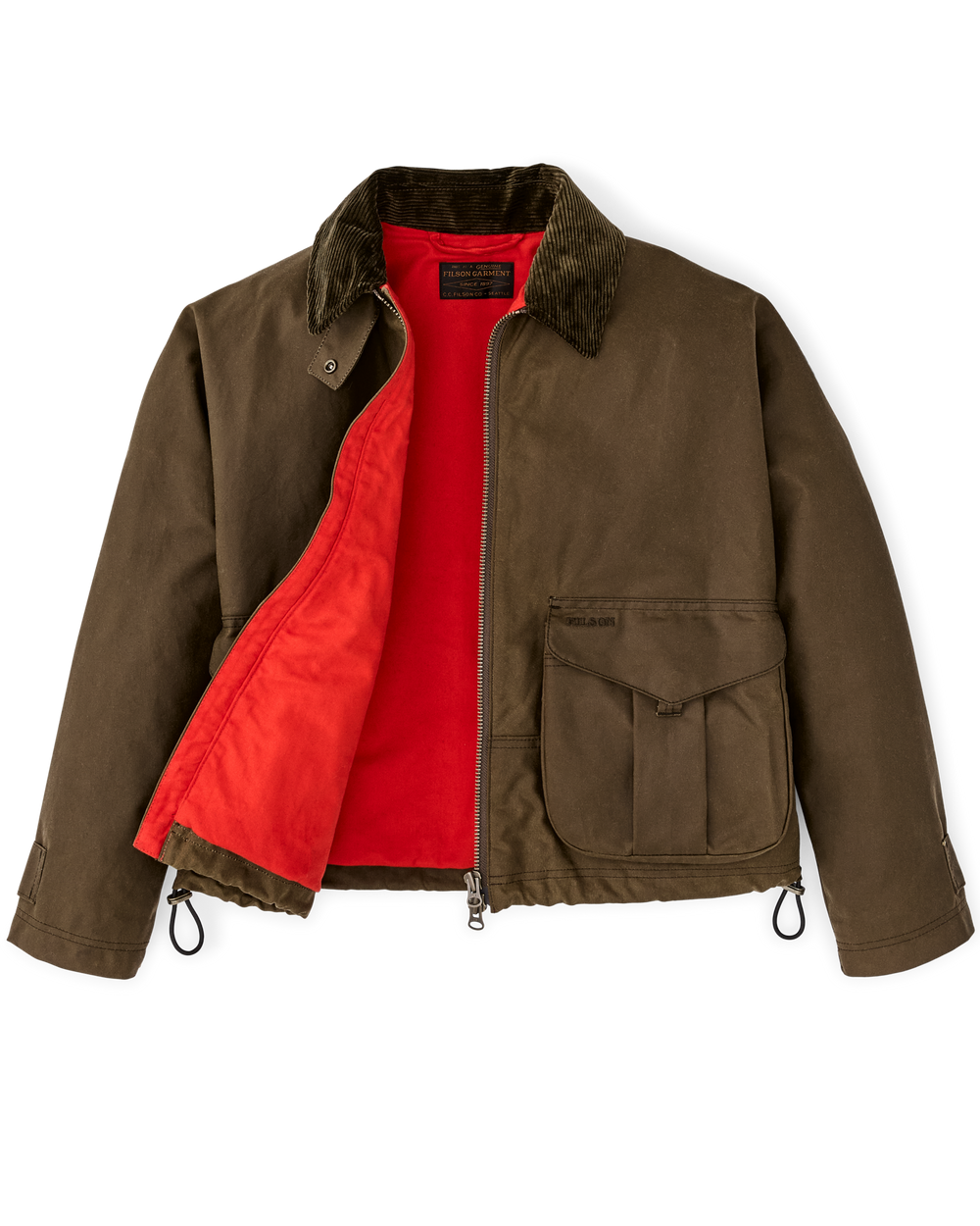 Alternate view of the Filson Women's Shelter Cloth Short Work Jacket - Dark Tan