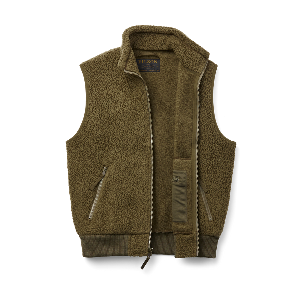Alternate view of the Filson Sherpa Fleece Vest - Marsh Olive