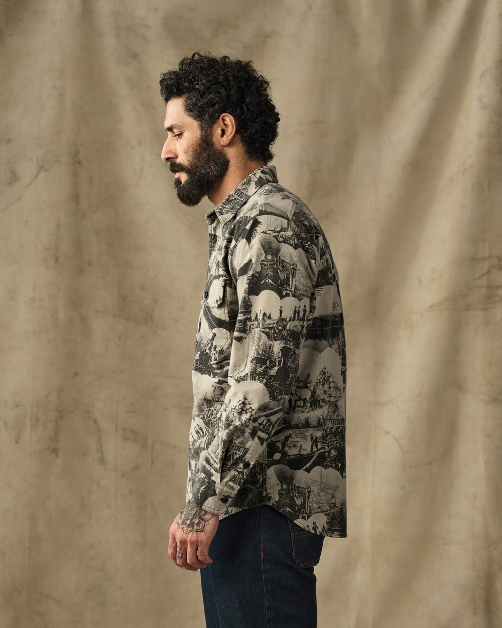Field Flannel Shirt - Vintage Khaki Print