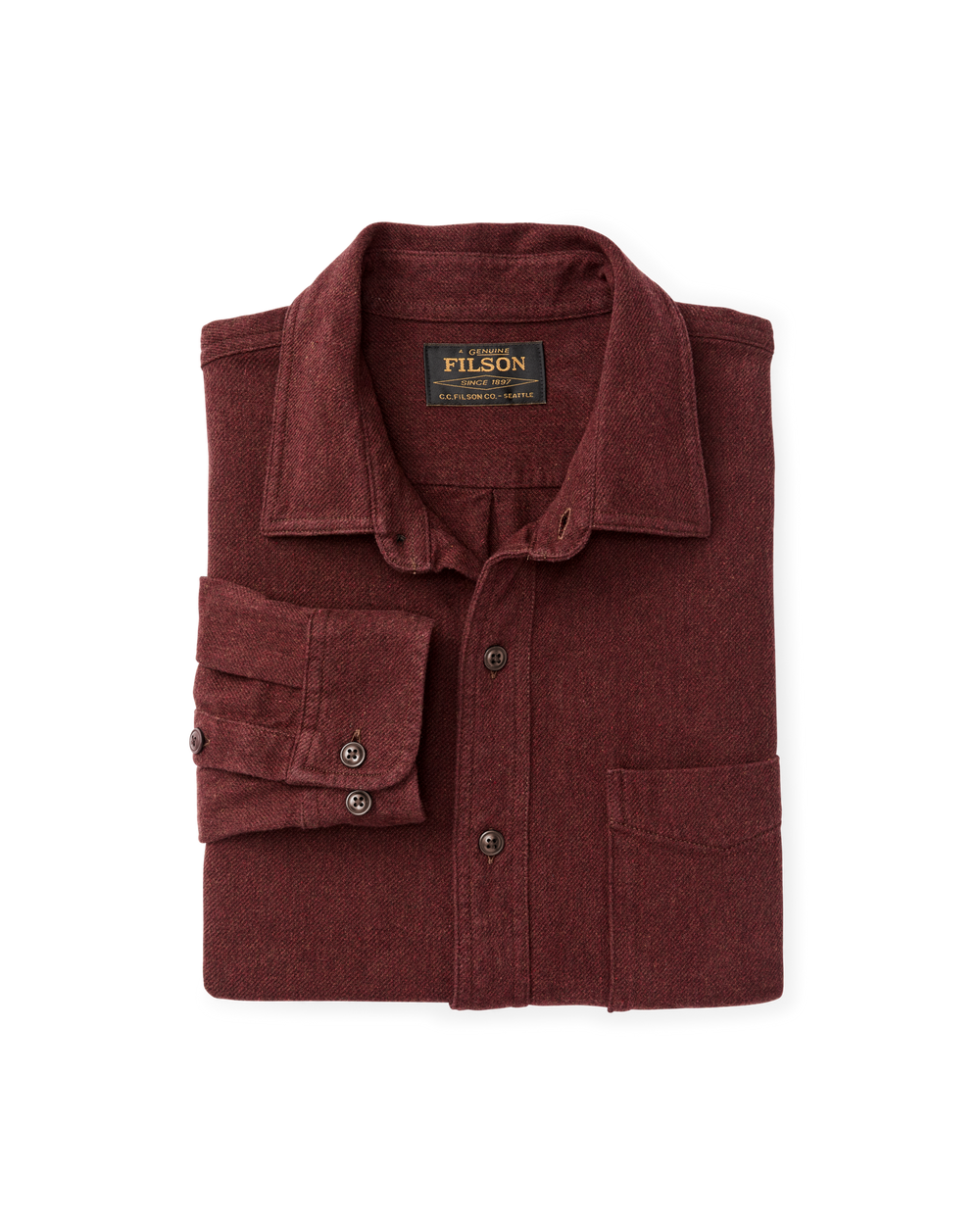 Alternate view of the Filson Rustic Flannel Shirt - Port Heather