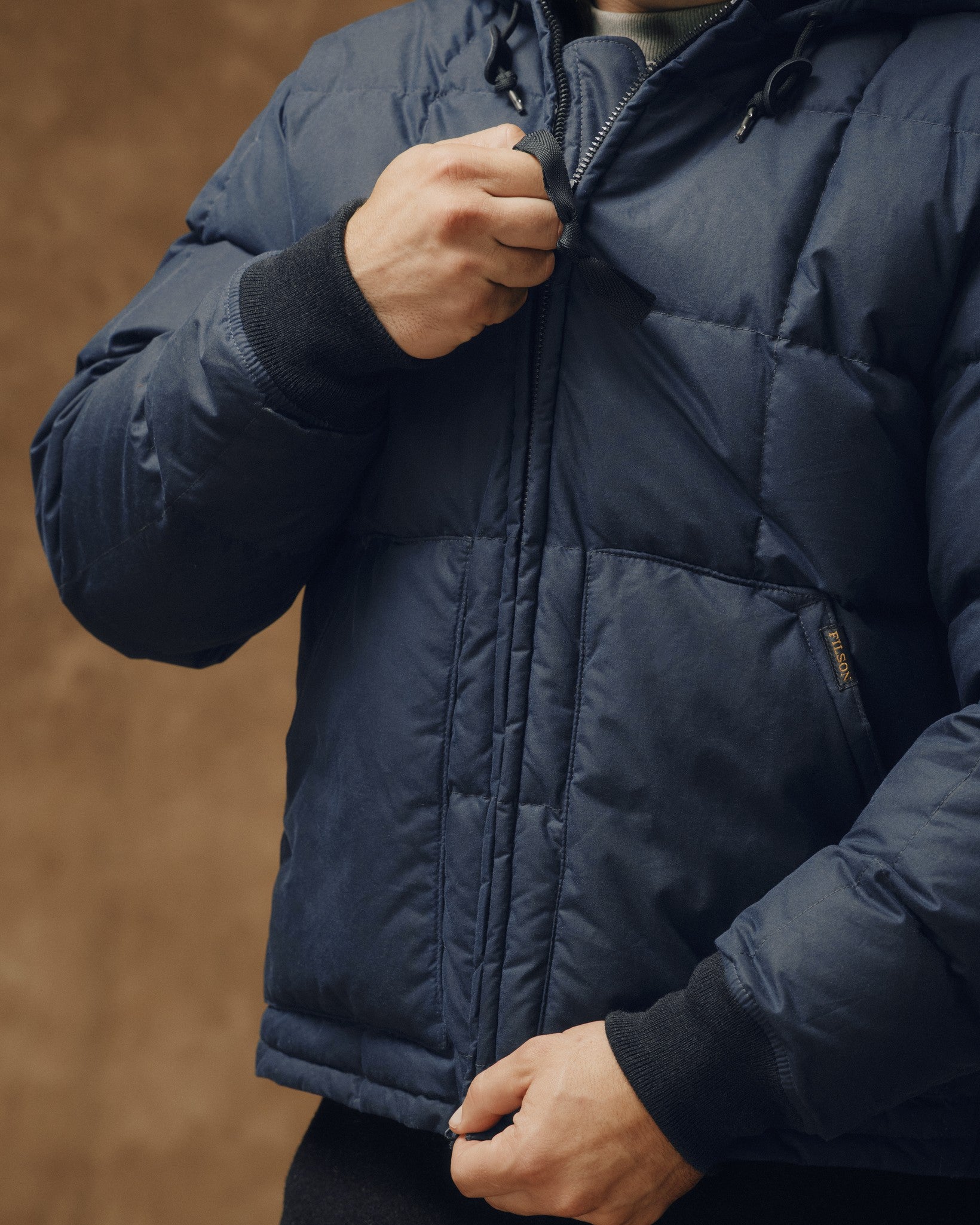 Waxed Down Jacket - Night Sky